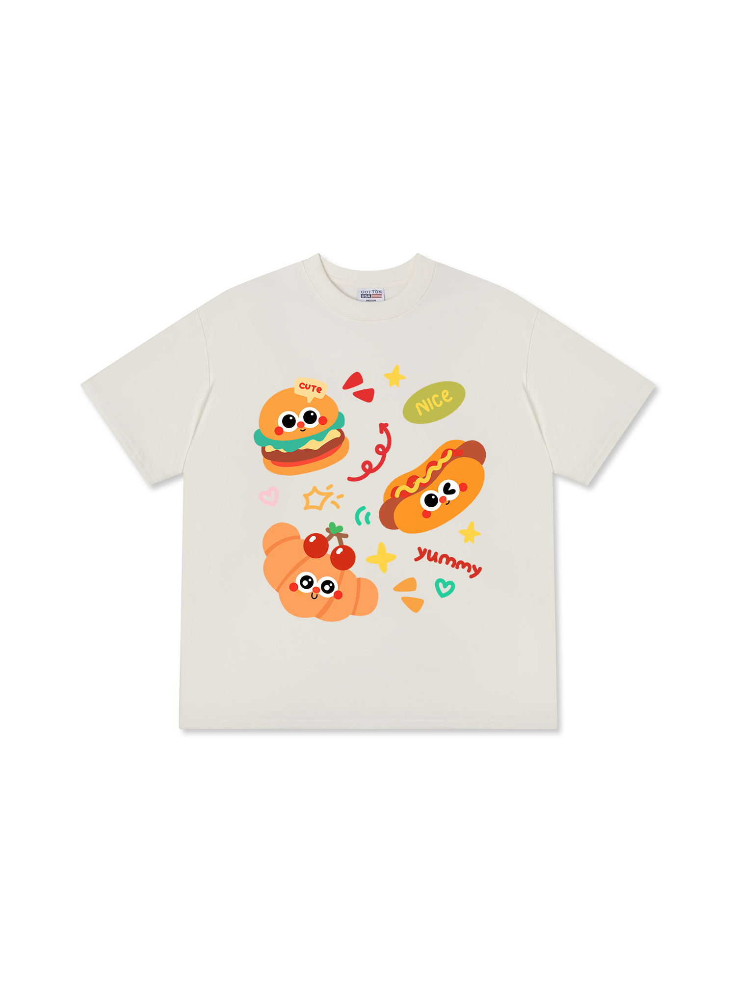 Áo Thun Relaxed Fit Yummy Mood Triple Cute
