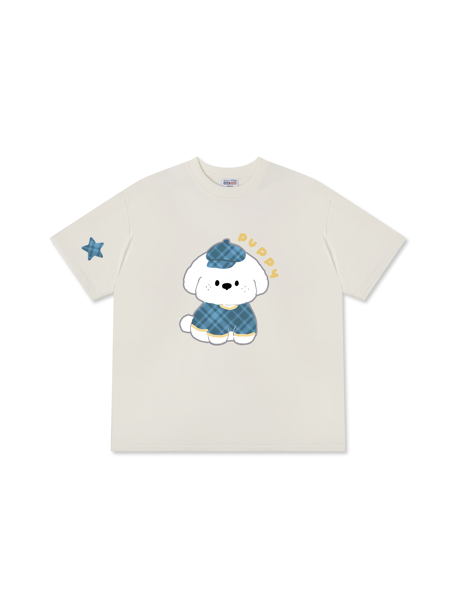 Áo Thun Relaxed Fit Soft Paw Blue Puppy