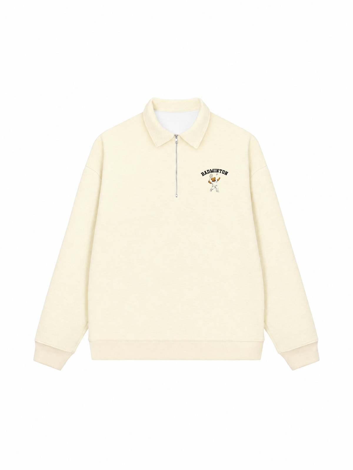 Áo Sweater Polo Nỉ Hai Da Badminton Teddy