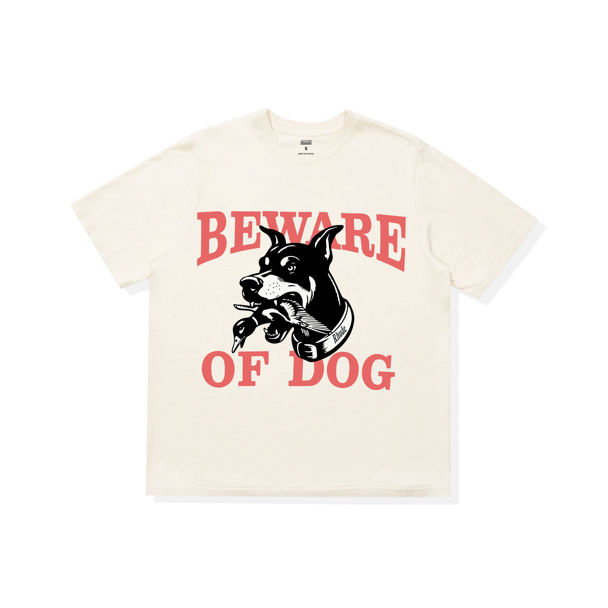 Áo Thun Oversize RHUDE Warning Logo Dog