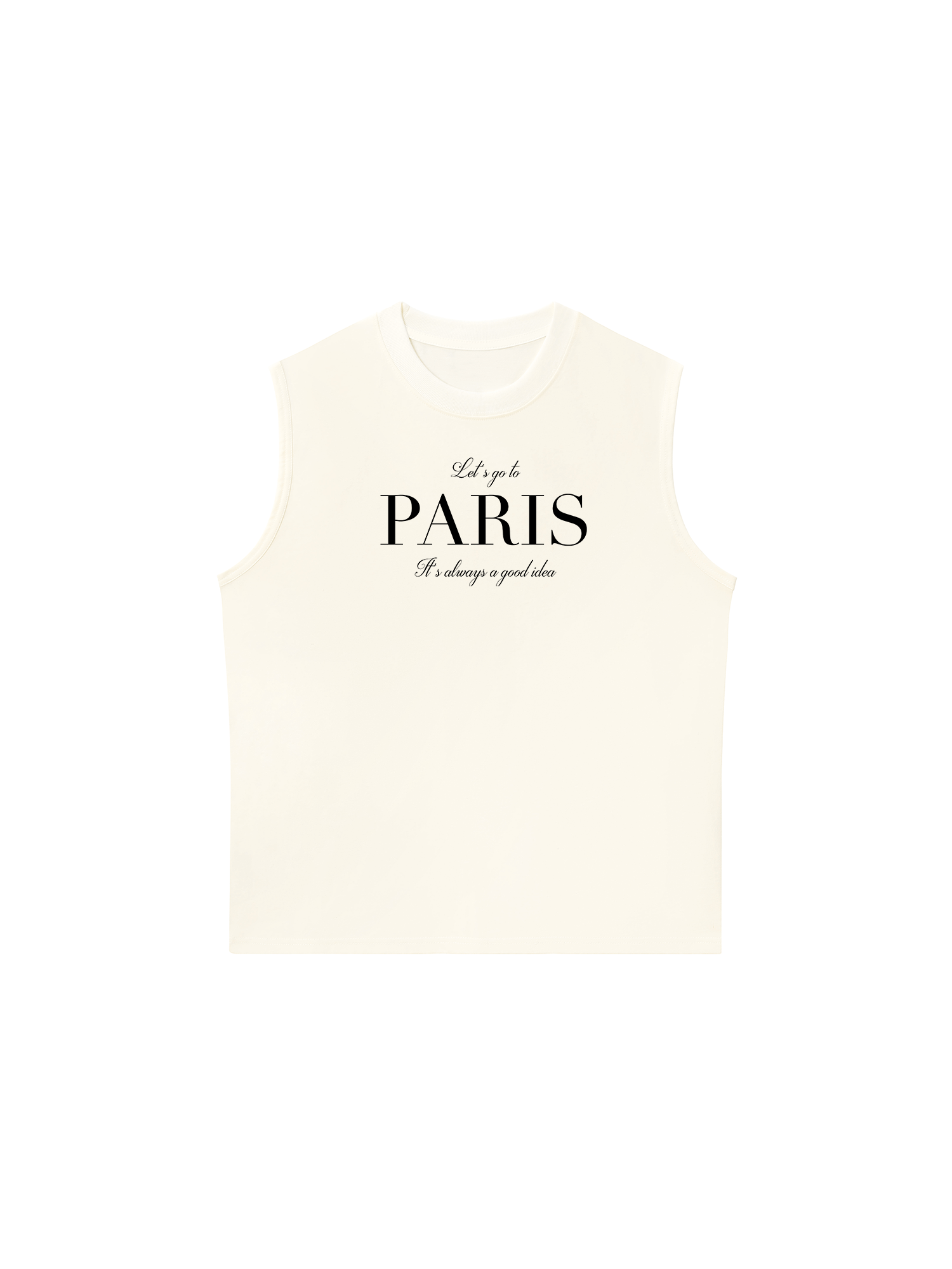 Áo Ba Lỗ Relaxed Fit City Let_s go to Paris