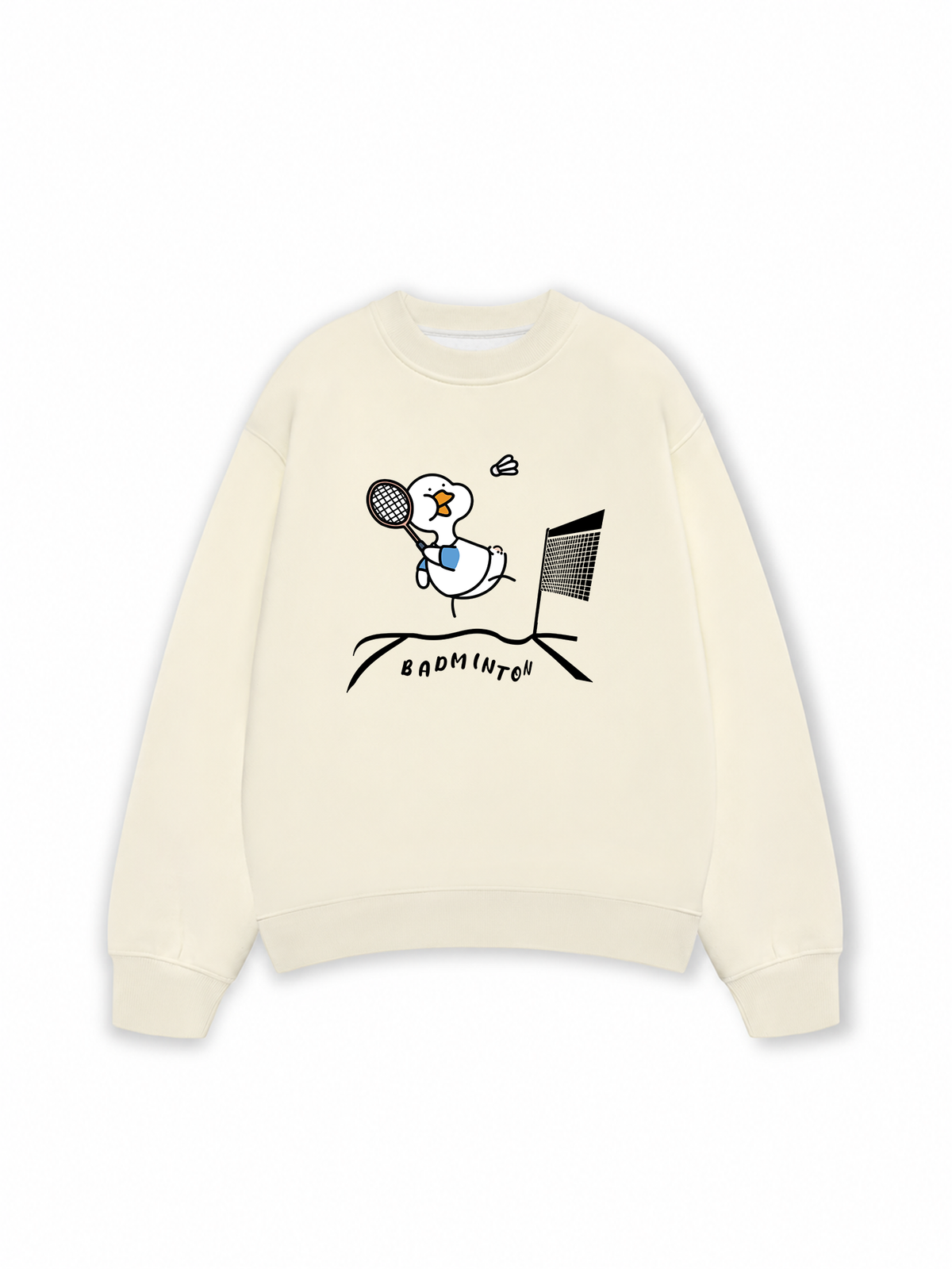 Áo Sweater Nỉ Hai Da Badminton The Shuttle Duck
