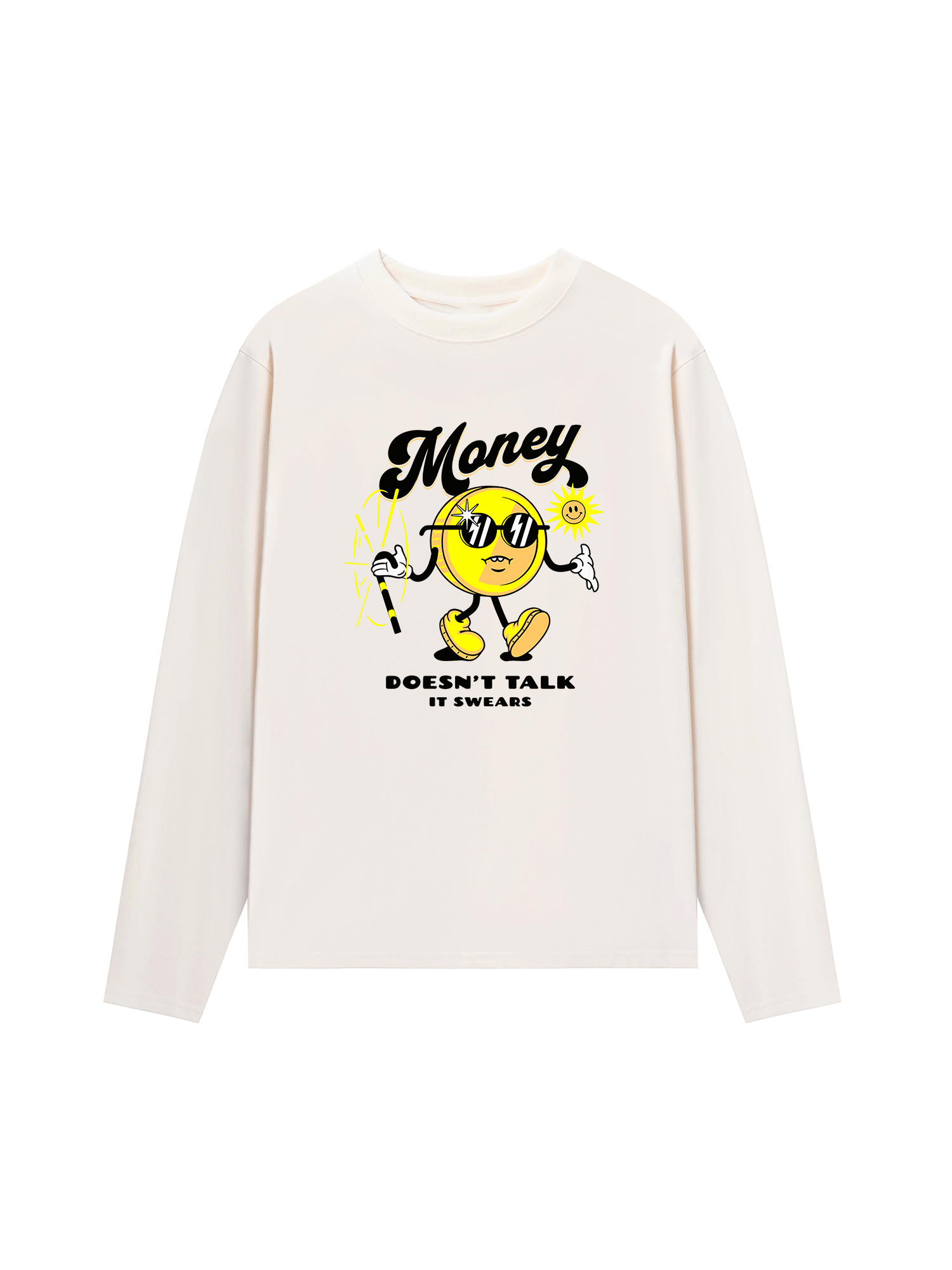 Áo Thun Dài Tay Money Doesn_t Talk It Swears
