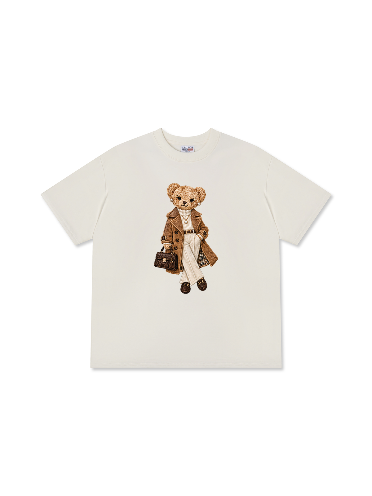 Áo Thun Relaxed Fit Bear With Trend Coat