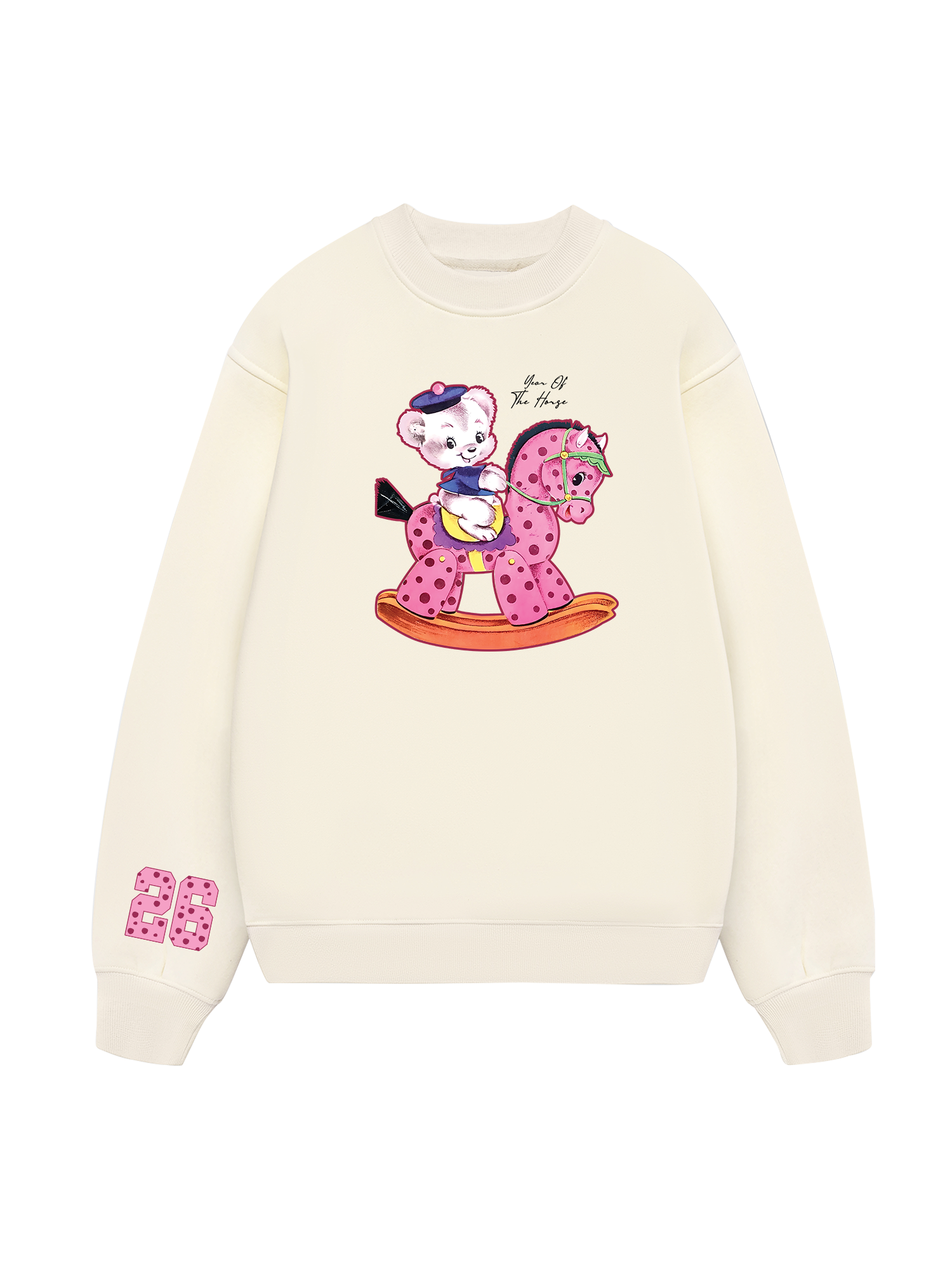 Pink Dots Year Of Horse  Sweater