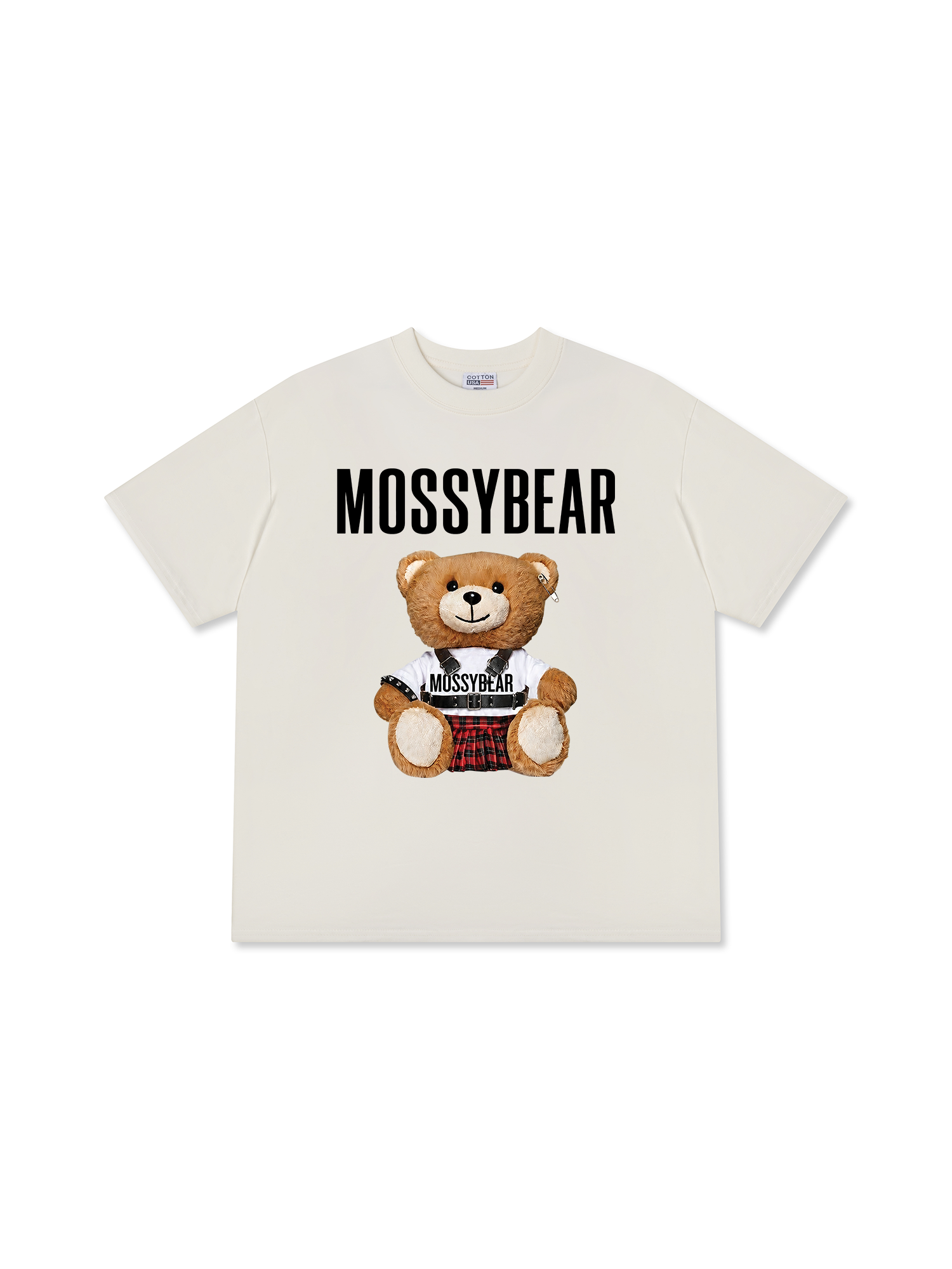 Áo Thun Relaxed Fit  Mossy Bear Plaid Bear