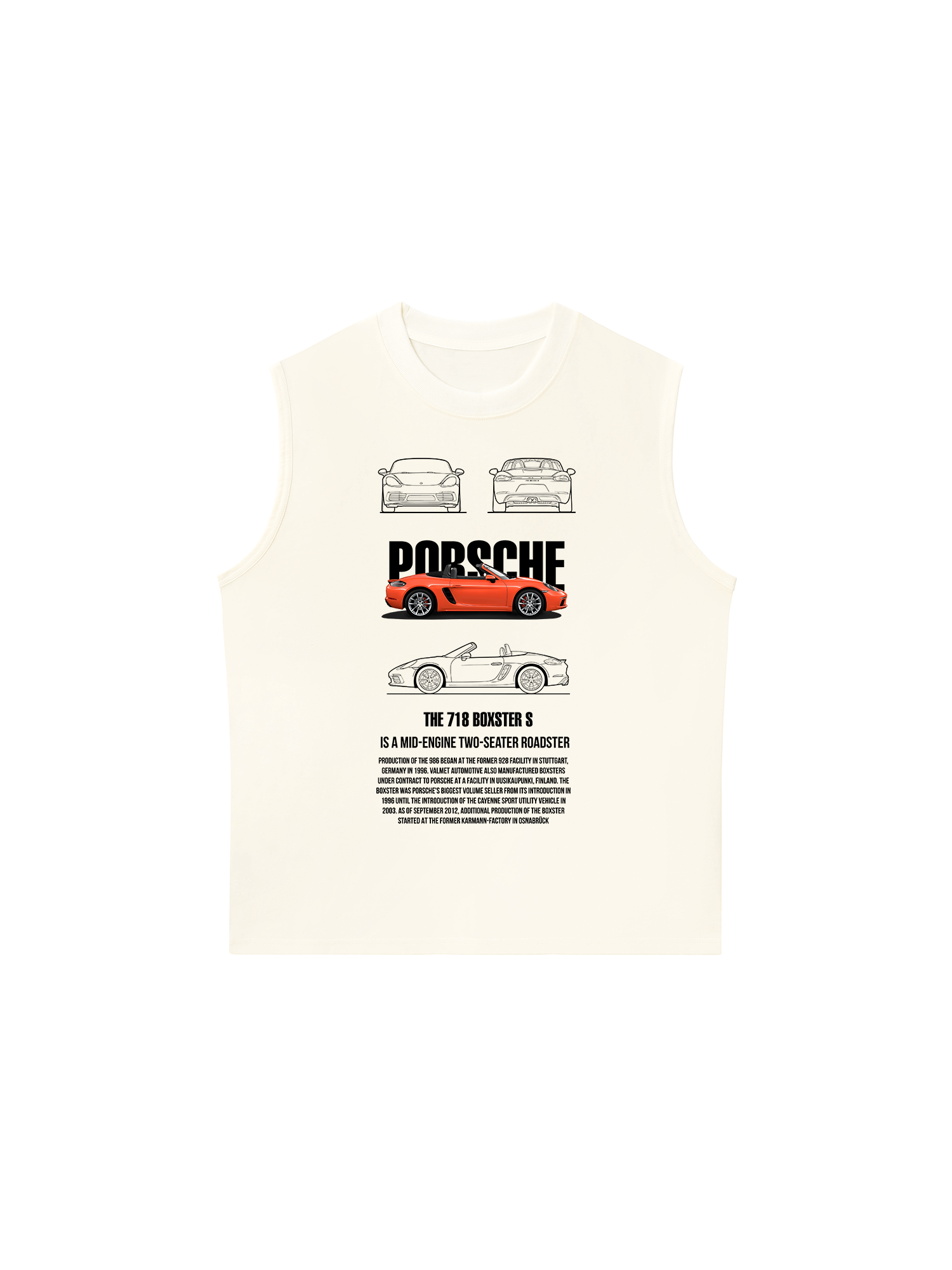 Áo Ba Lỗ Relaxed Fit Porsche 718 BOXSTER S