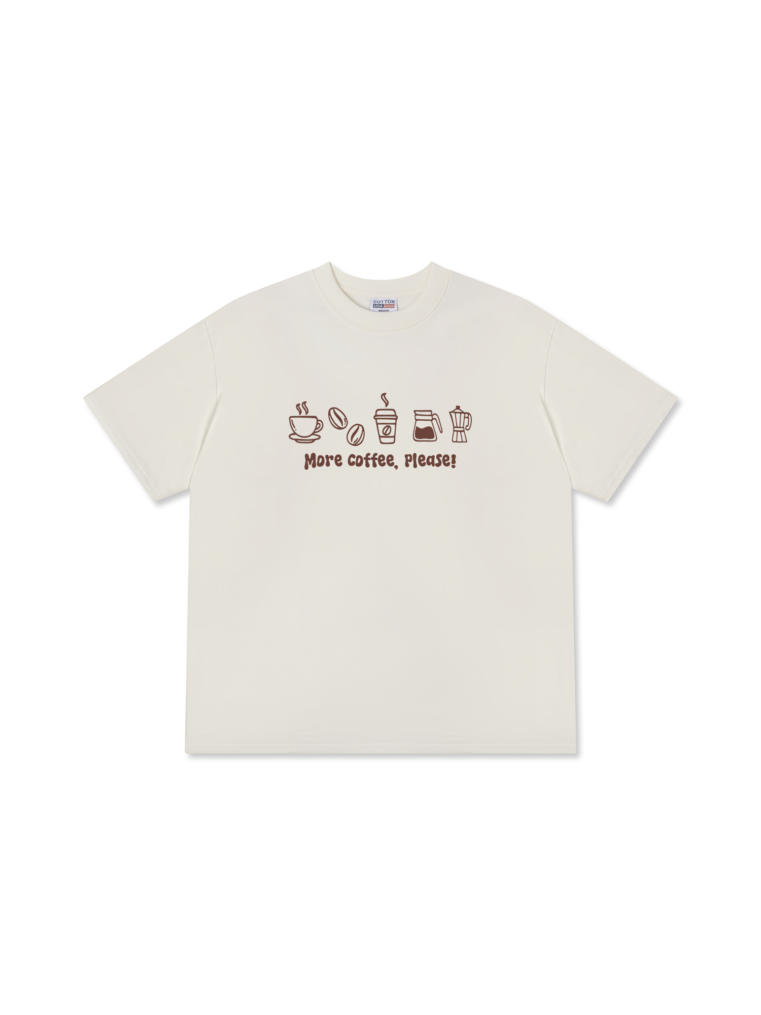 Áo Thun Relaxed Fit Daily Cup More Coffee, Please!