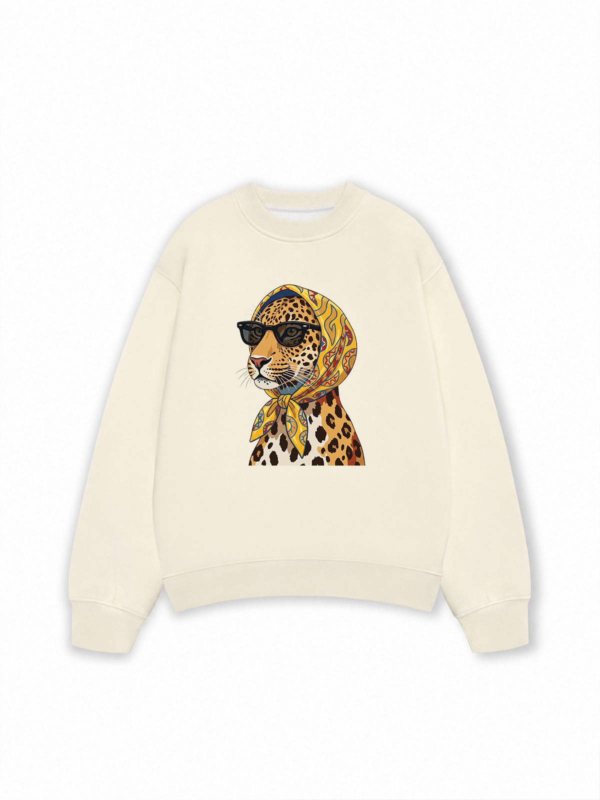 Áo Sweater Nỉ Hai Da Urban Leopard Safari Chic