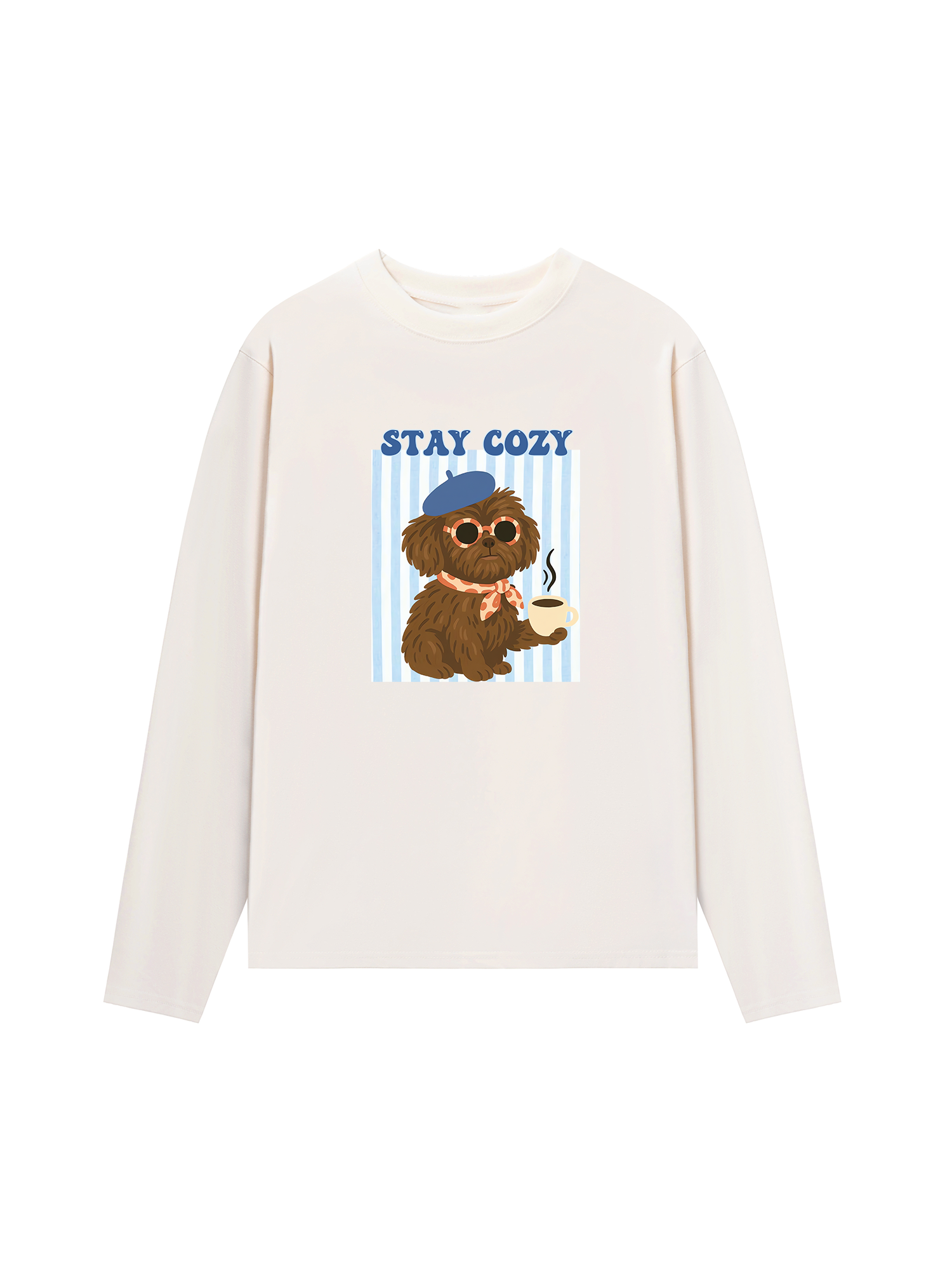 Áo Thun Dài Tay Stay Cozy Cute Puppy