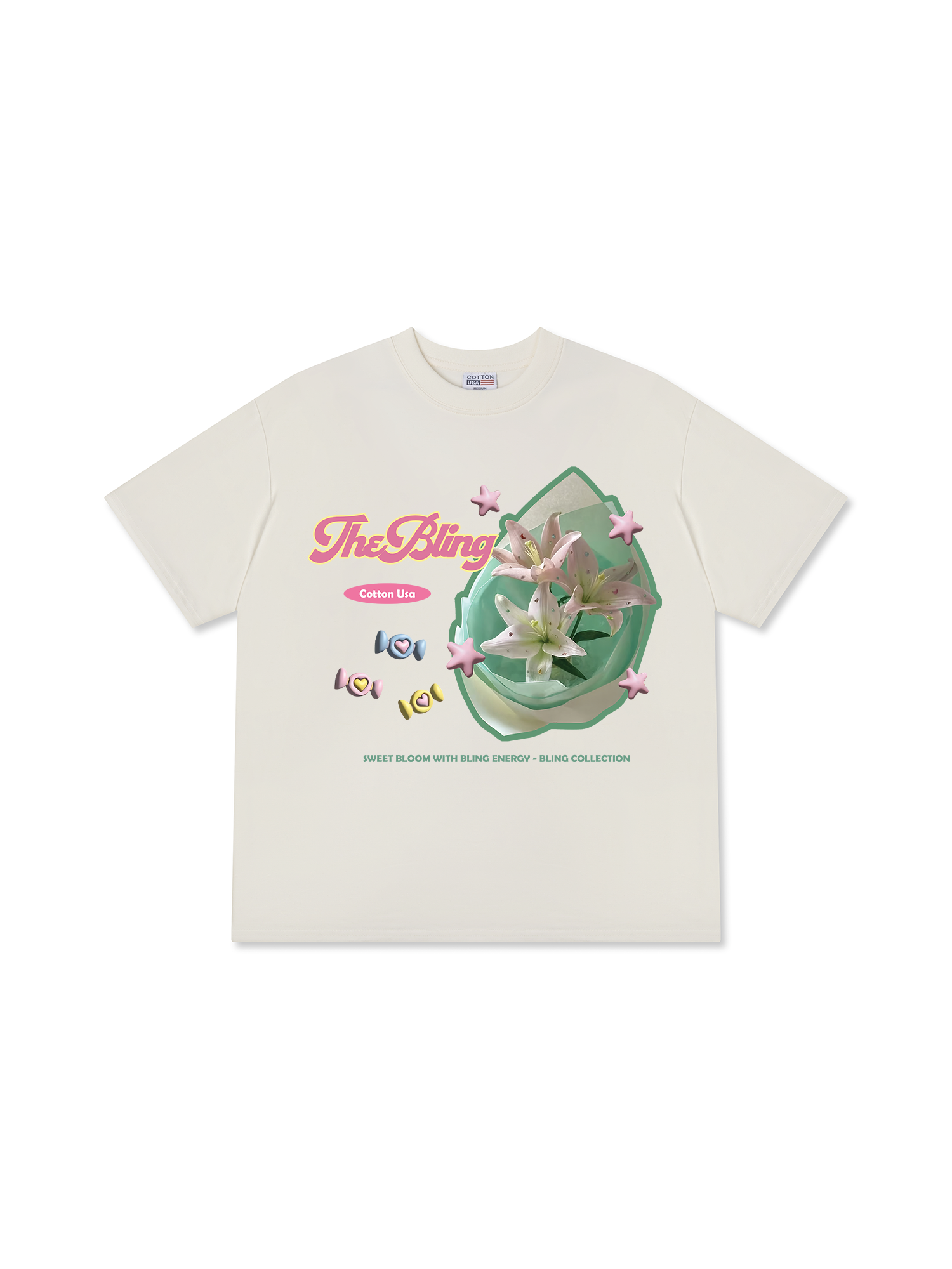 Áo Thun Relaxed Fit Bling The Bling Pink Lily
