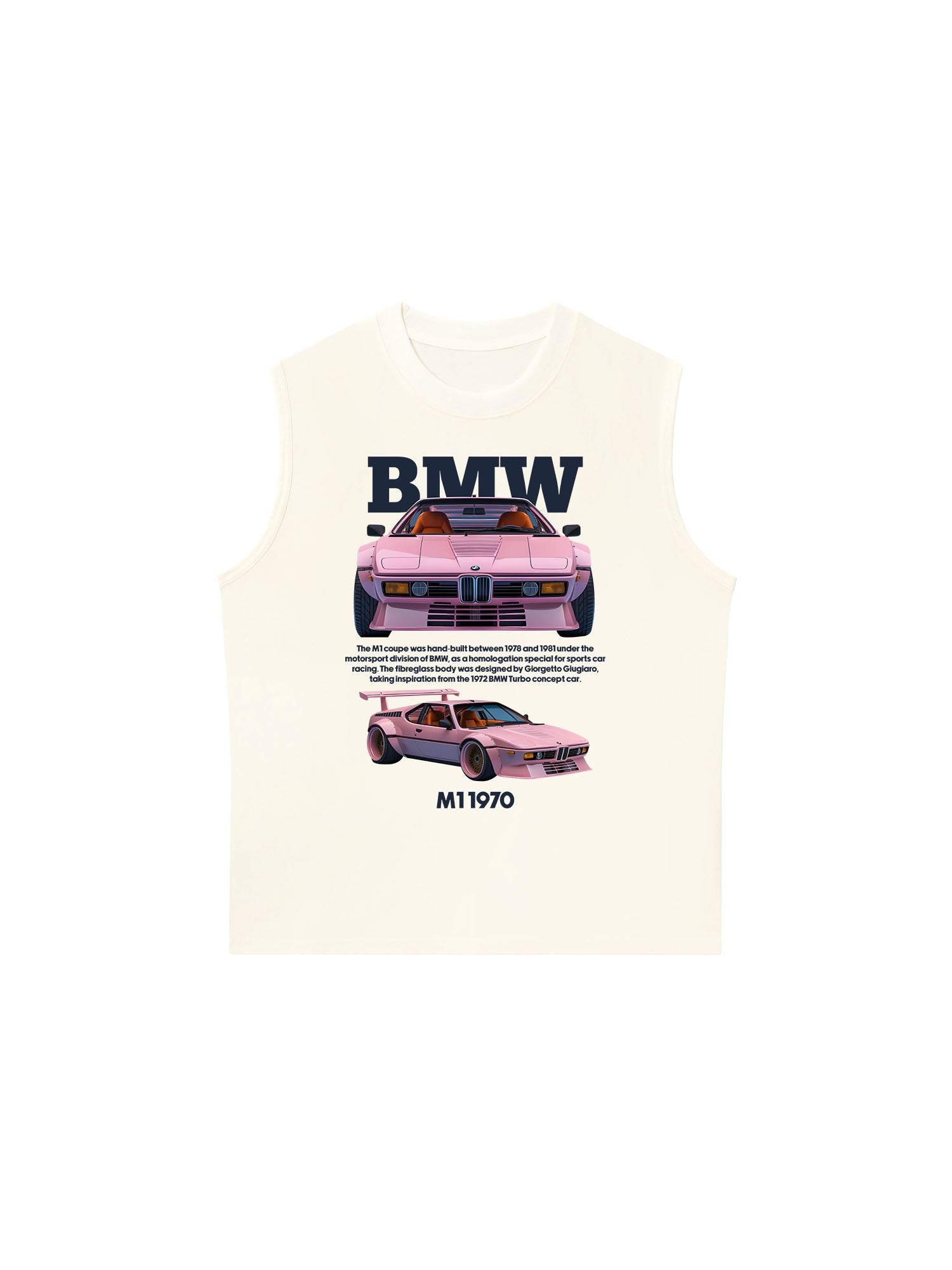 Áo Ba Lỗ Relaxed Fit BMW M1 Pink