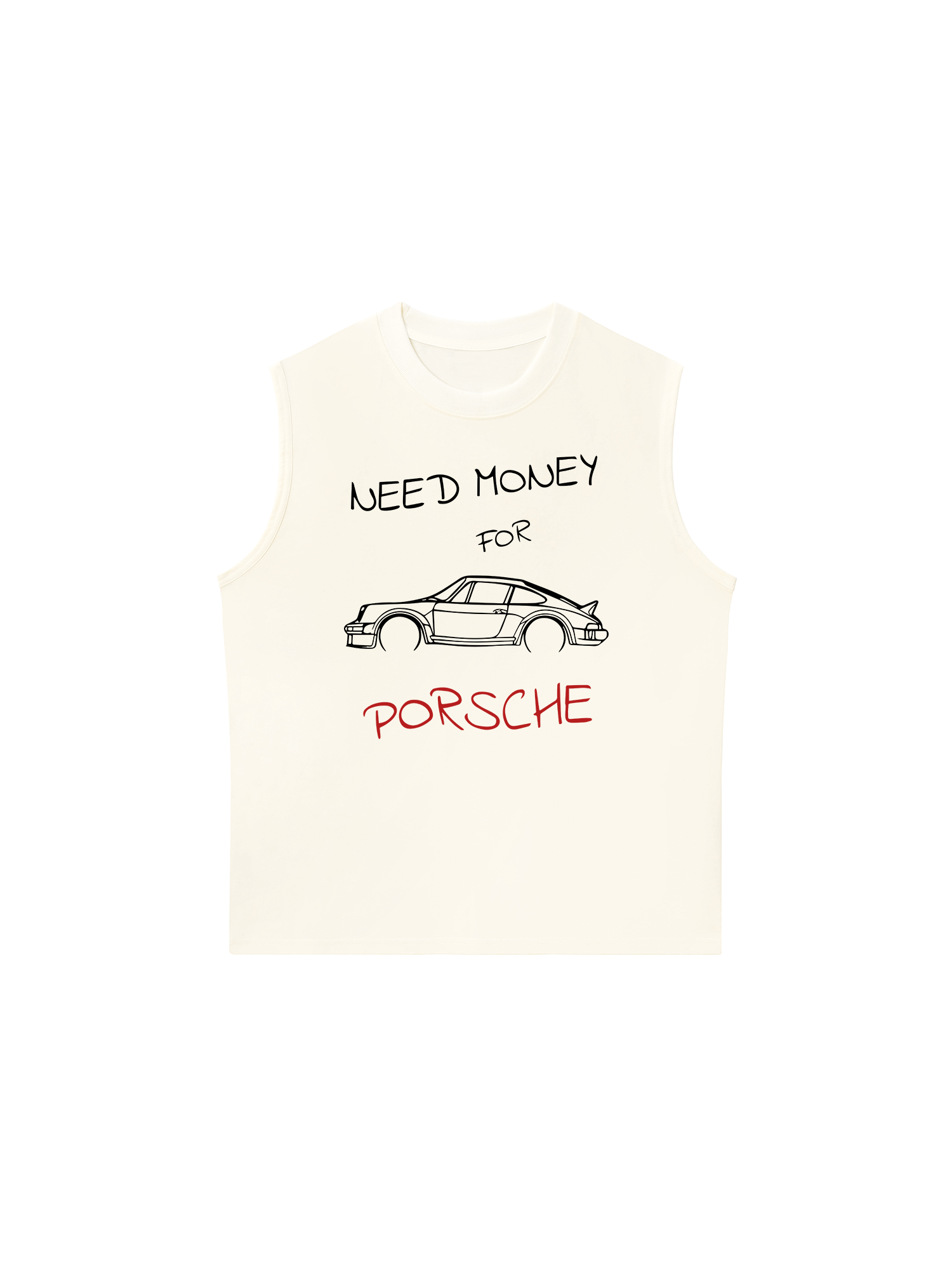 Áo Ba Lỗ Relaxed Fit Porsche Need Money Sketch