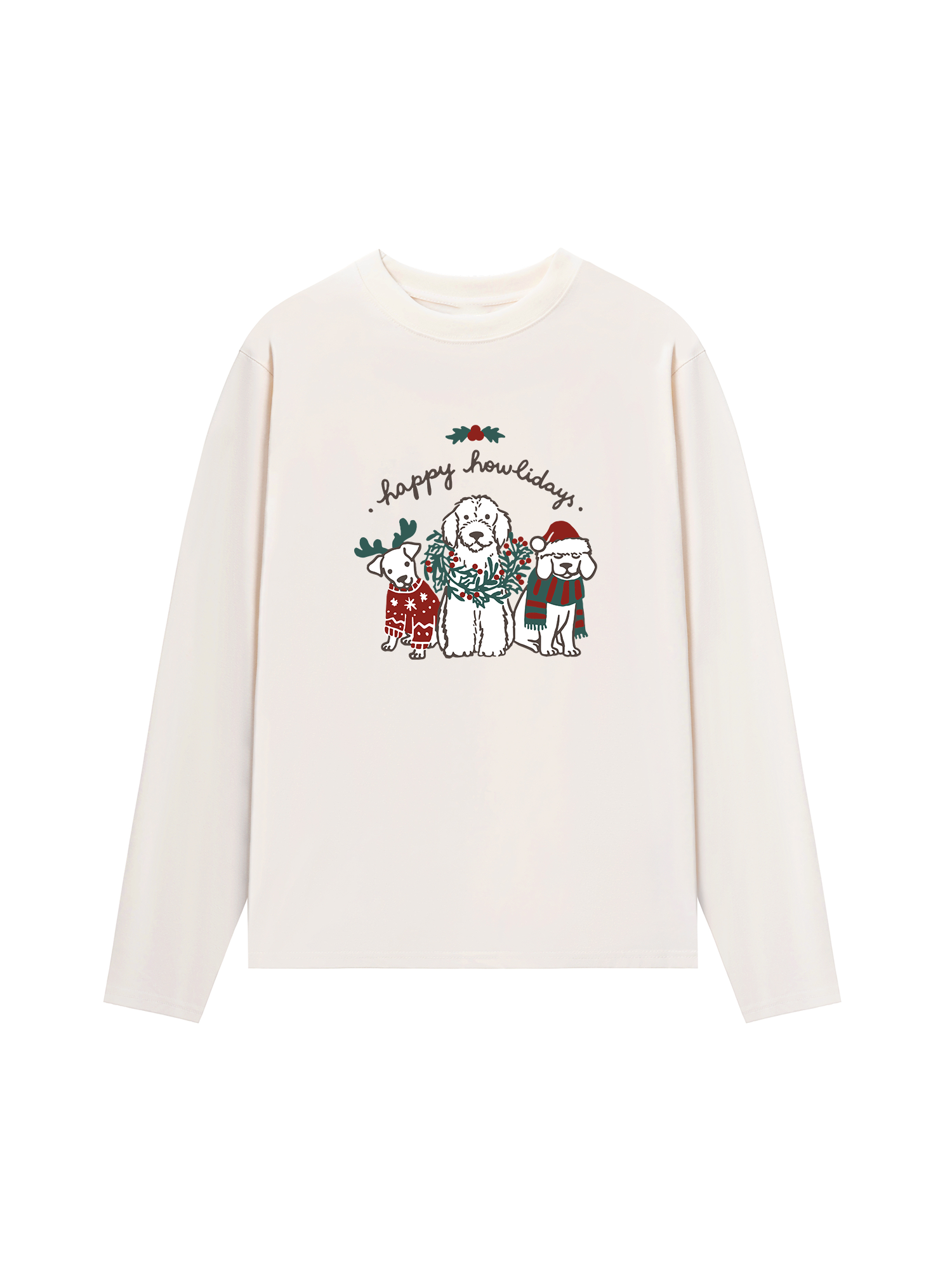 Áo Thun Dài Tay Happy Howlidays