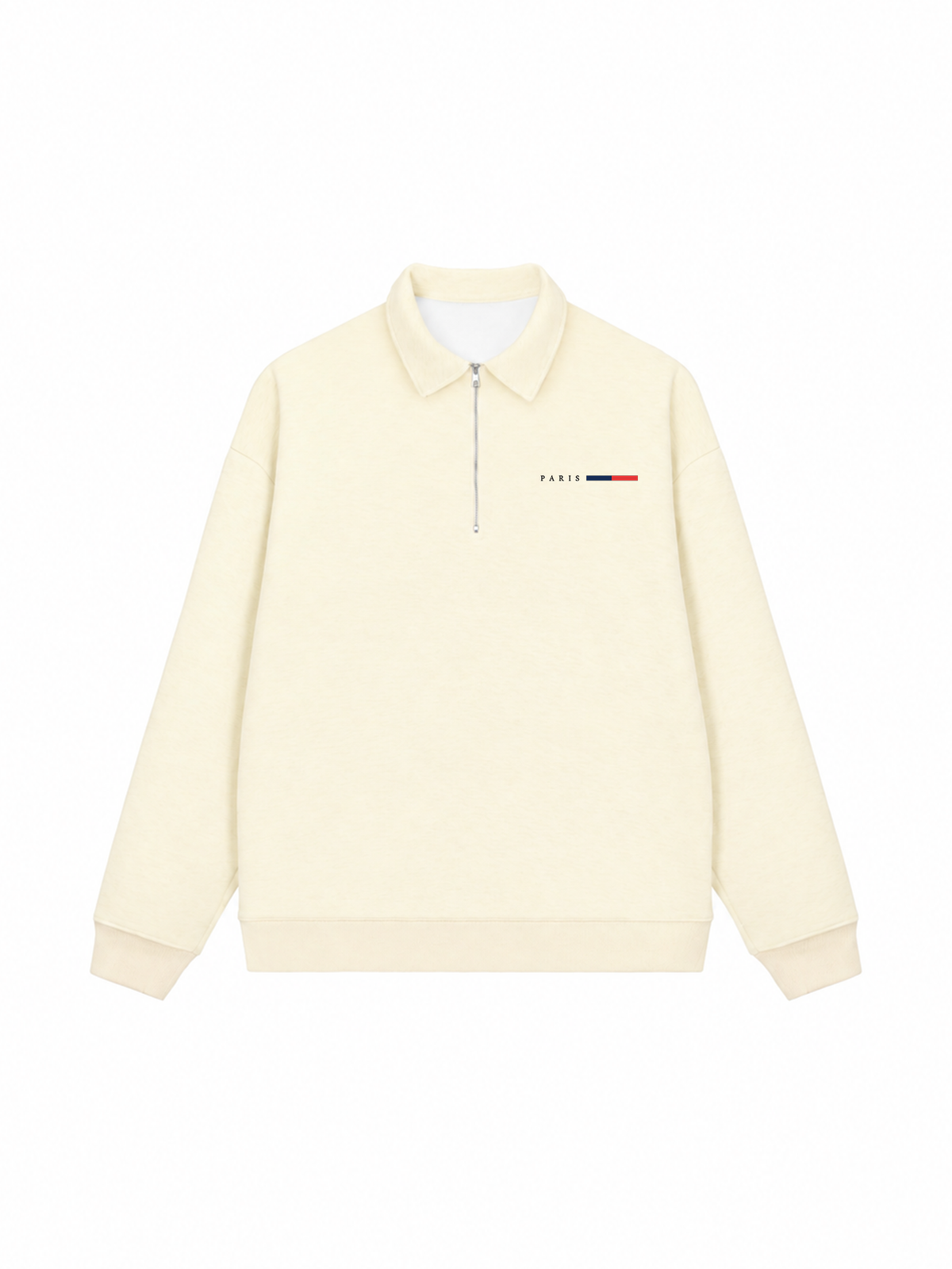 Áo Sweater Polo Nỉ Hai Da City Paris Basic Logo