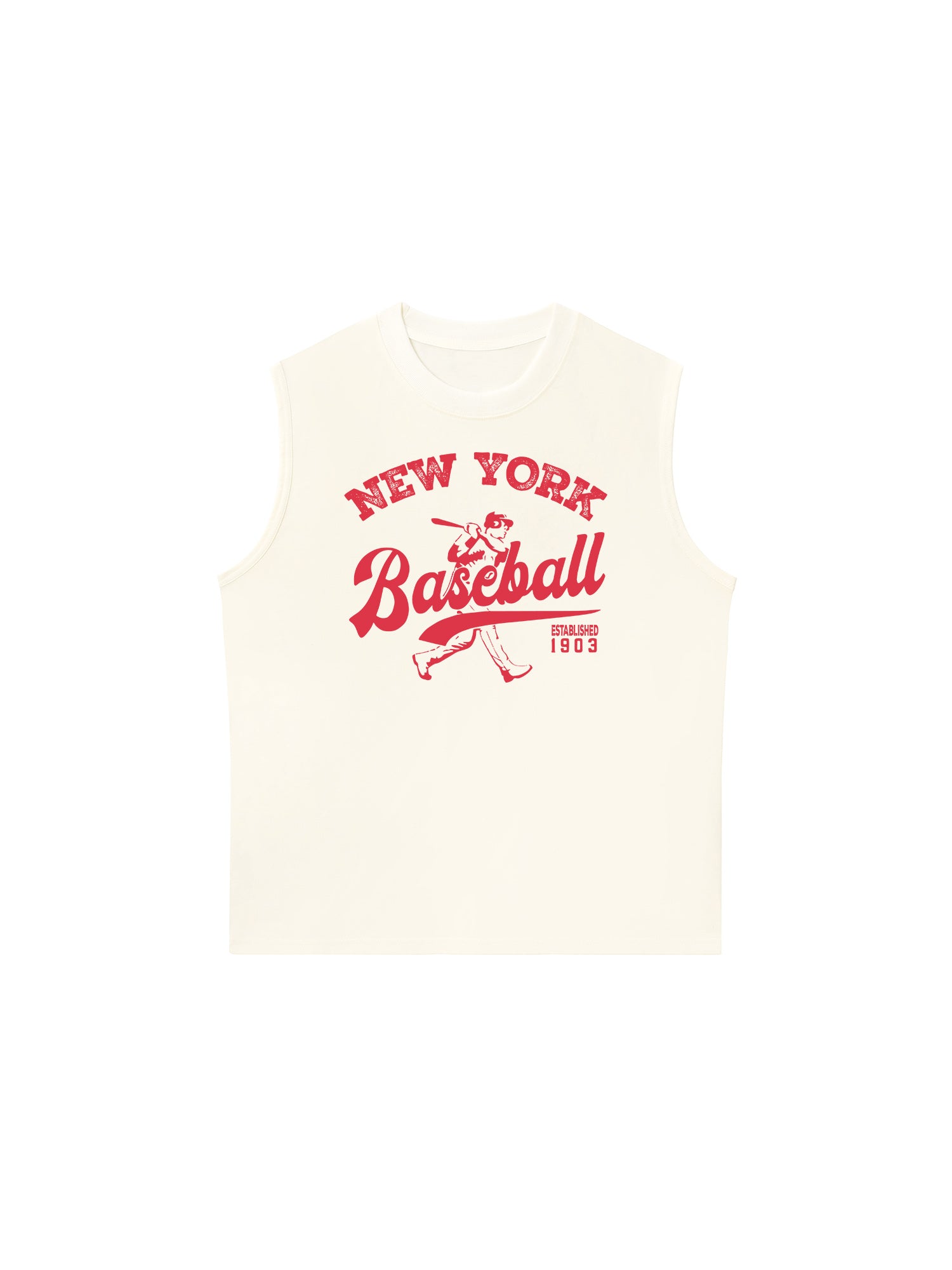 Áo Ba Lỗ Relaxed Fit New York Baseball Pink