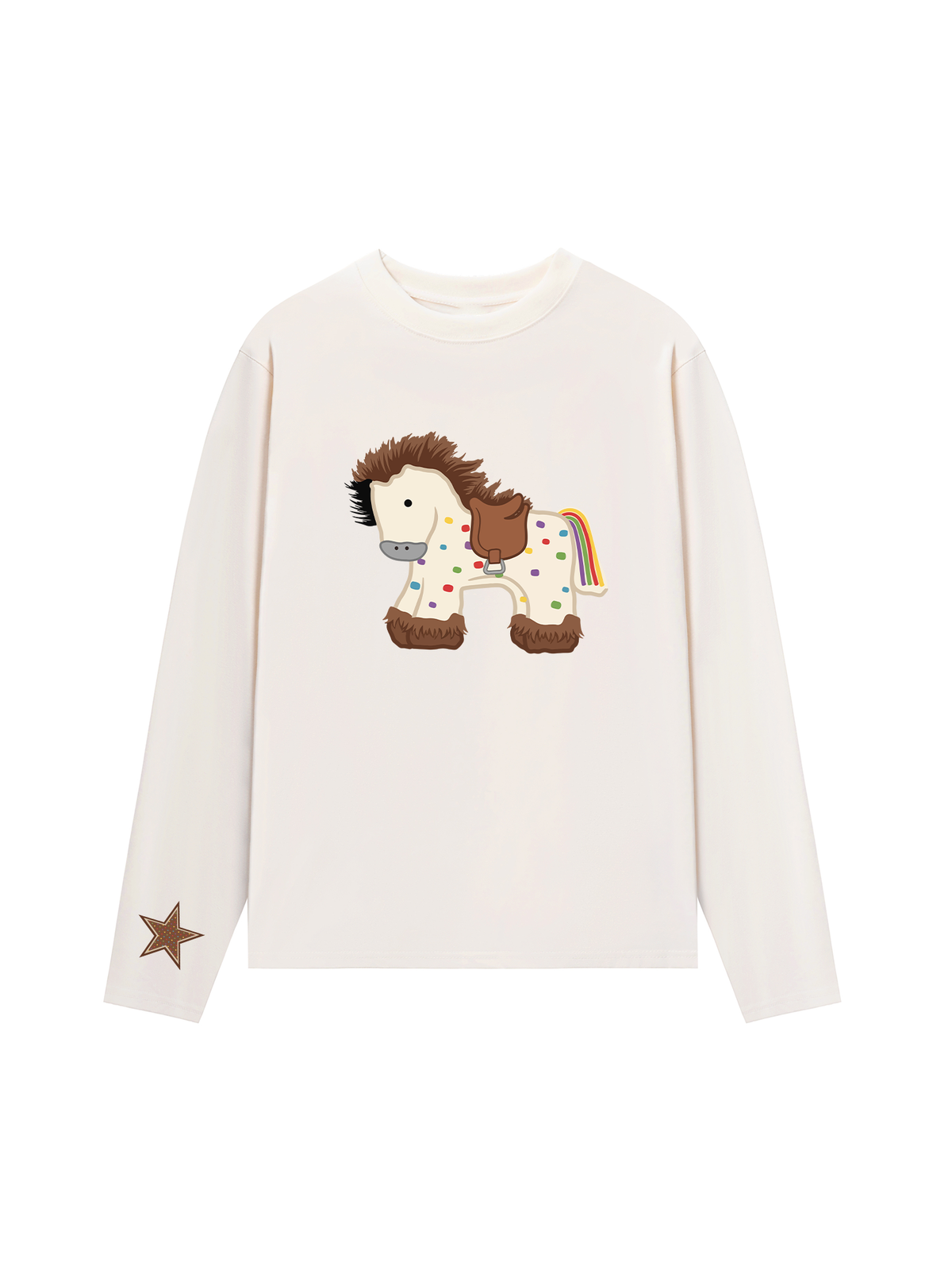 Áo Thun Dài Tay Dotty Mood Rainbow Tail Pony