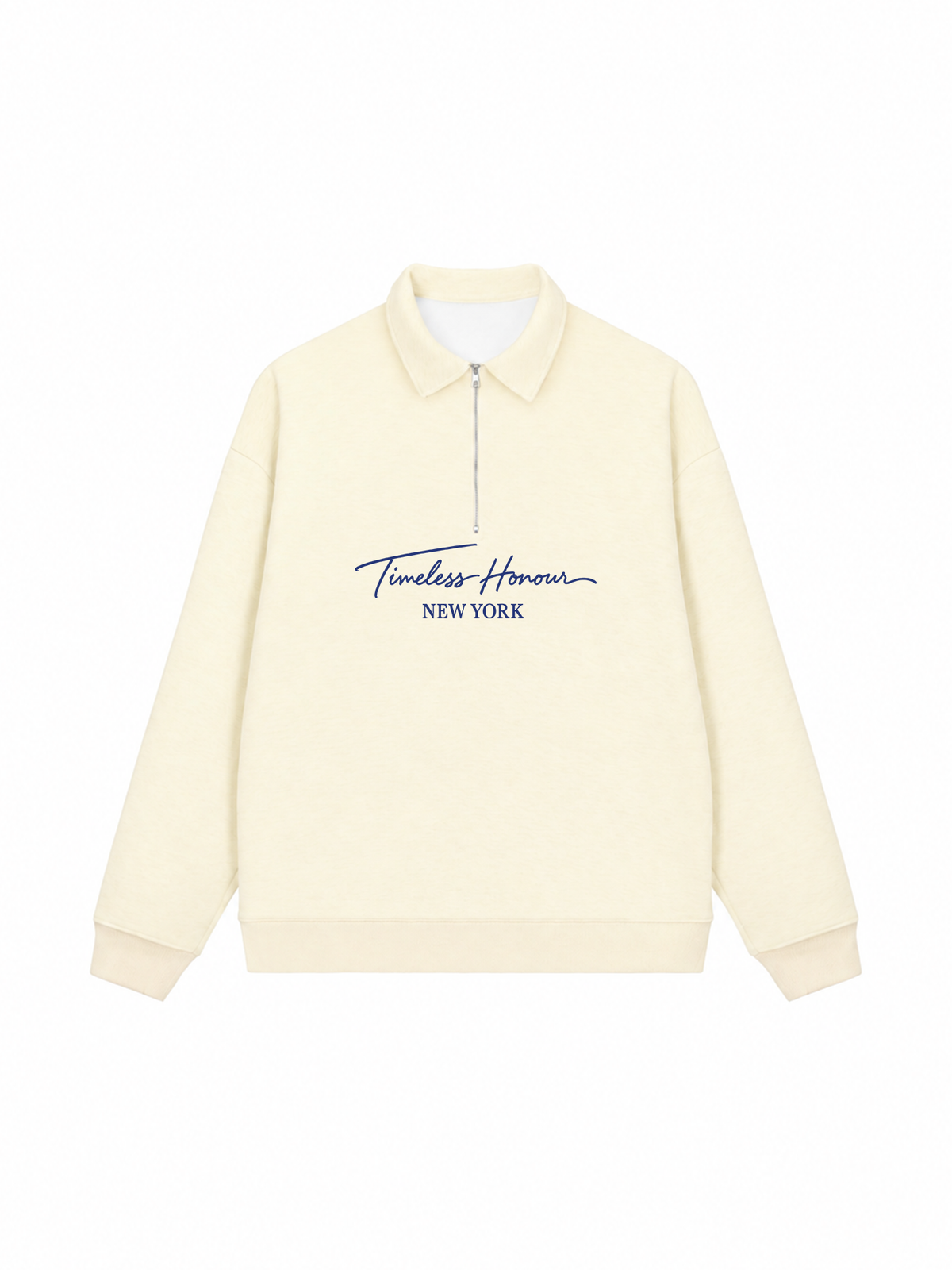 Áo Sweater Polo Nỉ Hai Da  Blue Timeless Honour
