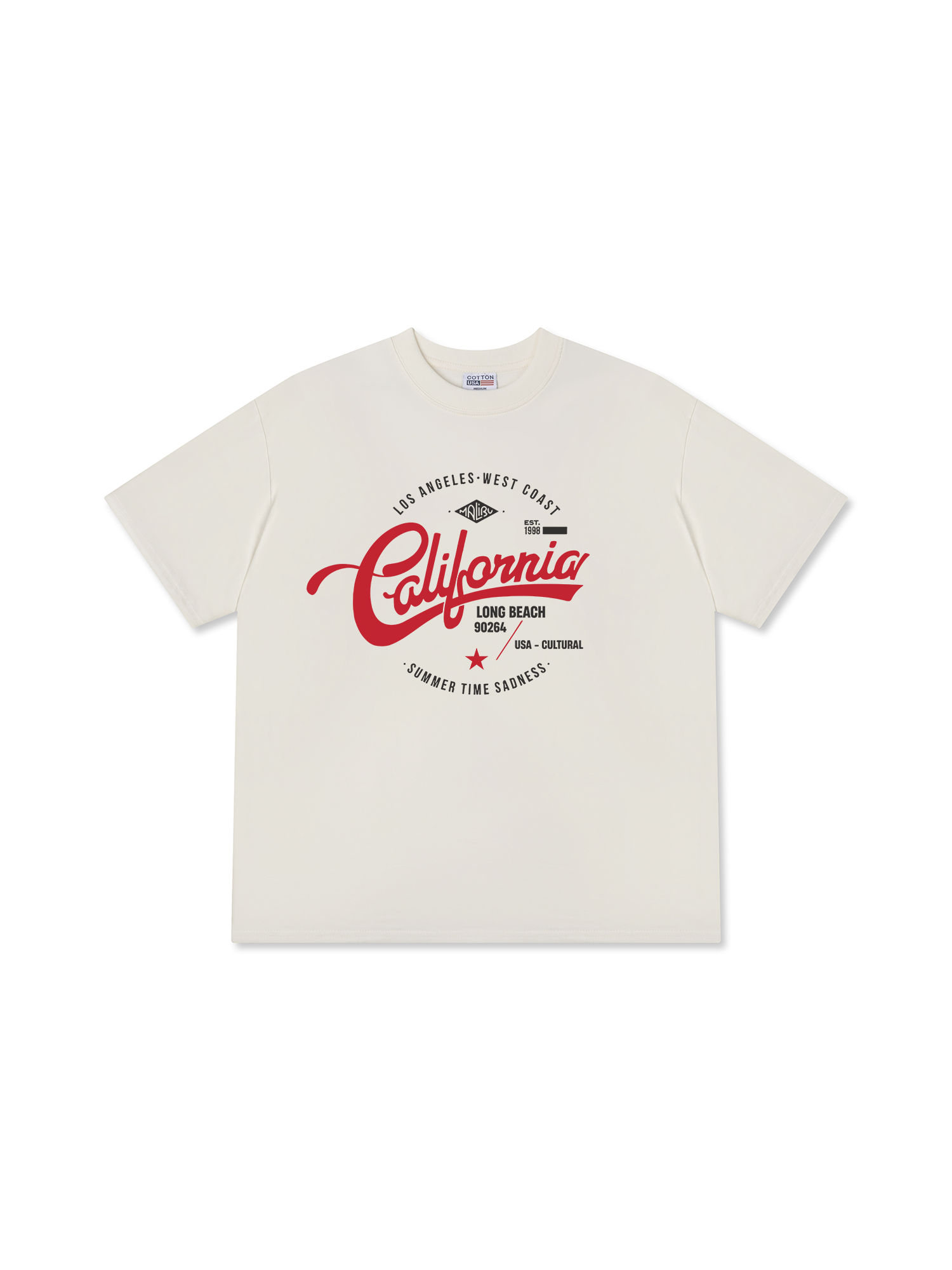 Áo Thun Relaxed Fit City Cali Long Beach