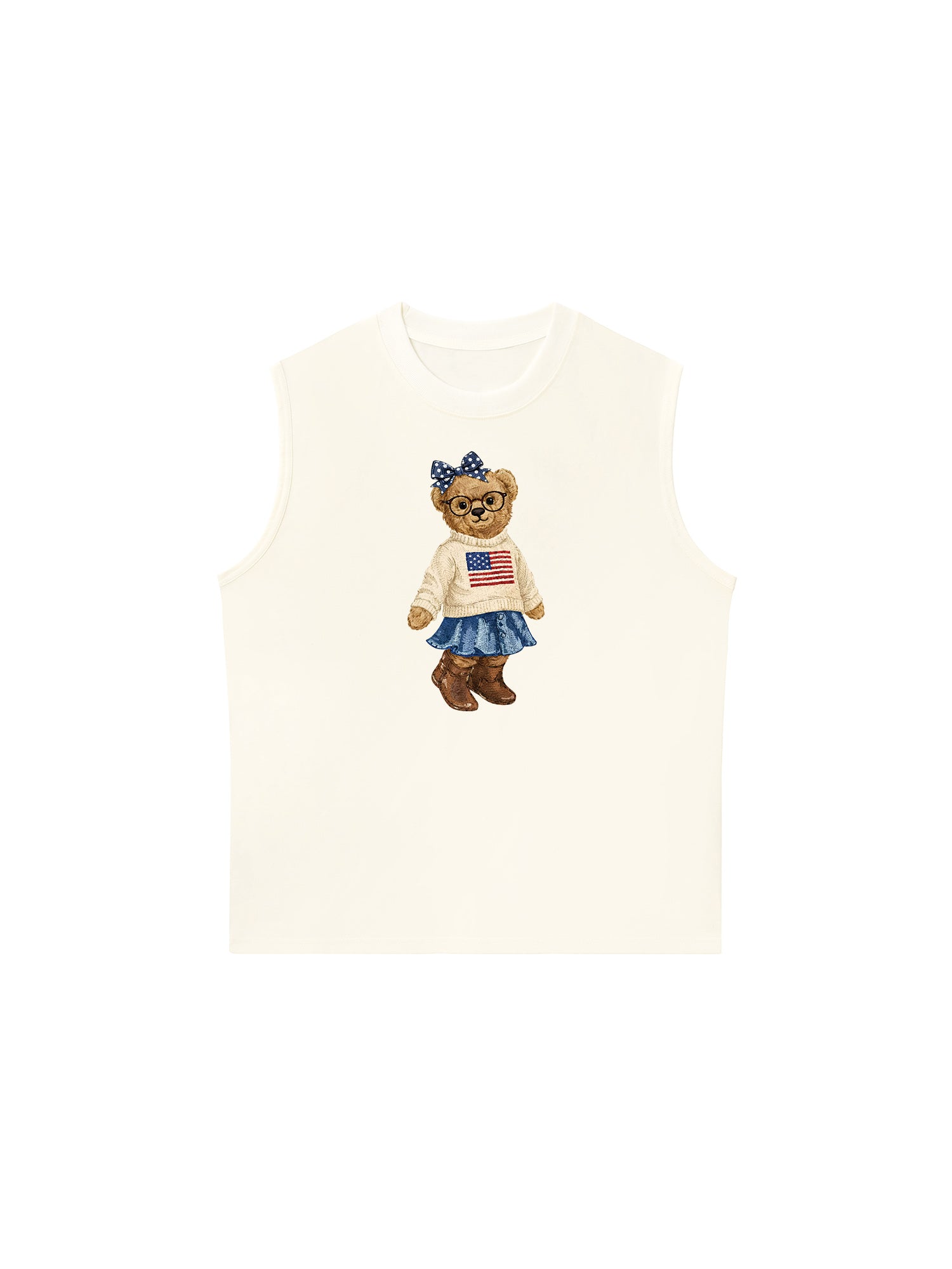 Áo Ba Lỗ Relaxed Fit Soft Girl Bear