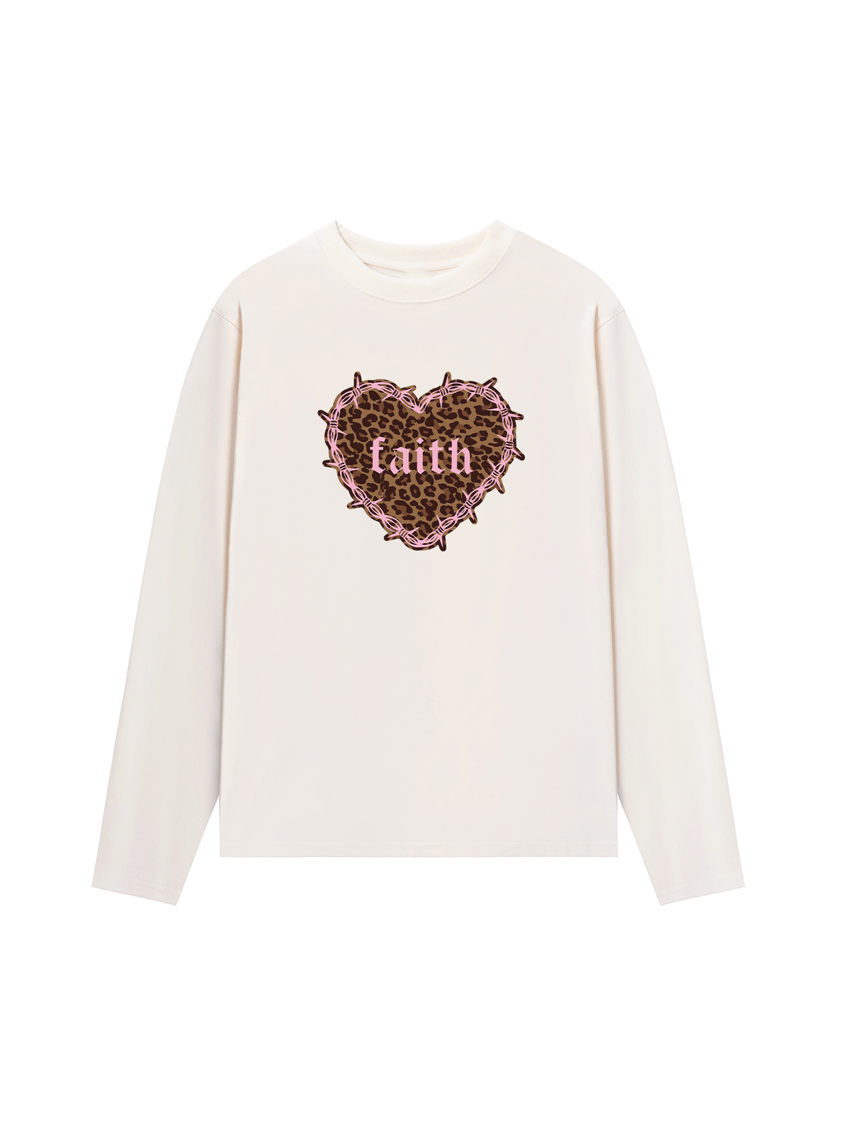 Áo Thun Dài Tay Urban Leopard Faith Heart