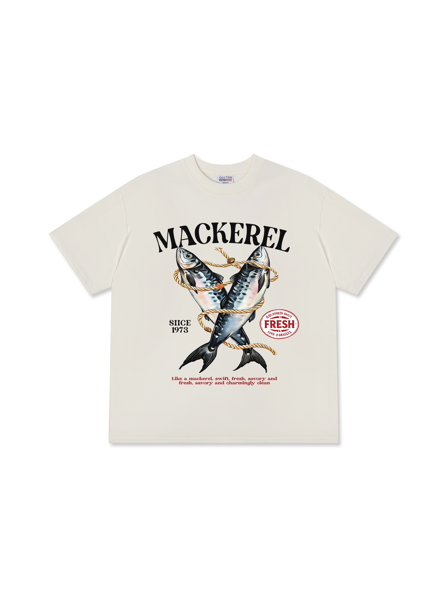 Áo Thun Relaxed Fit Mackerel