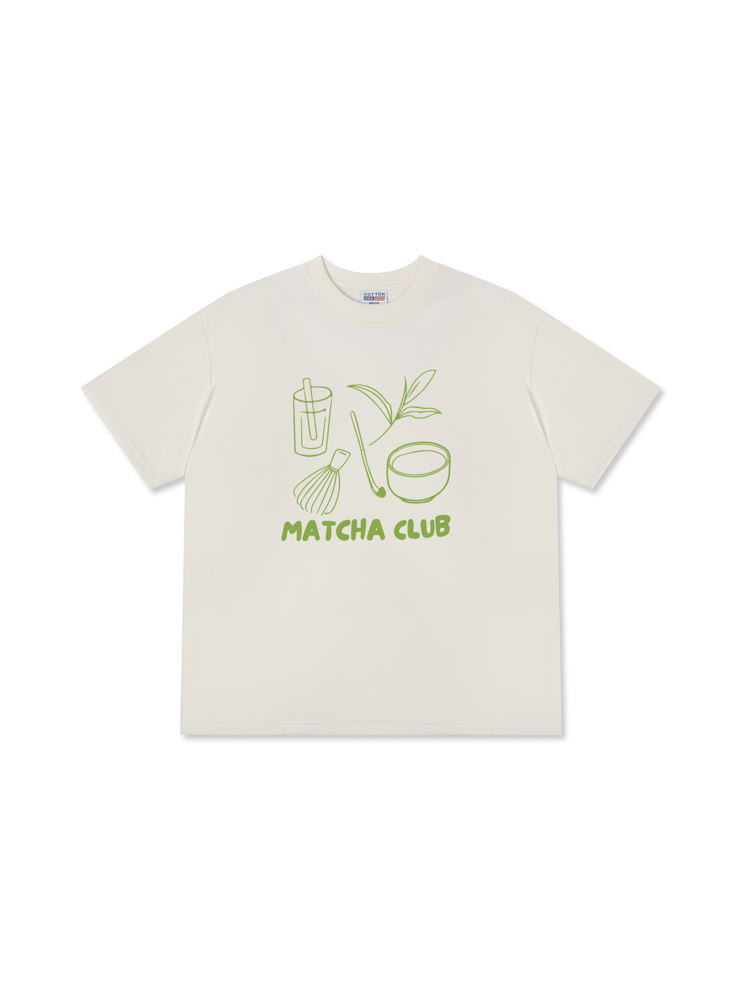 Áo Thun Relaxed Fit Daily Cup Matcha Club