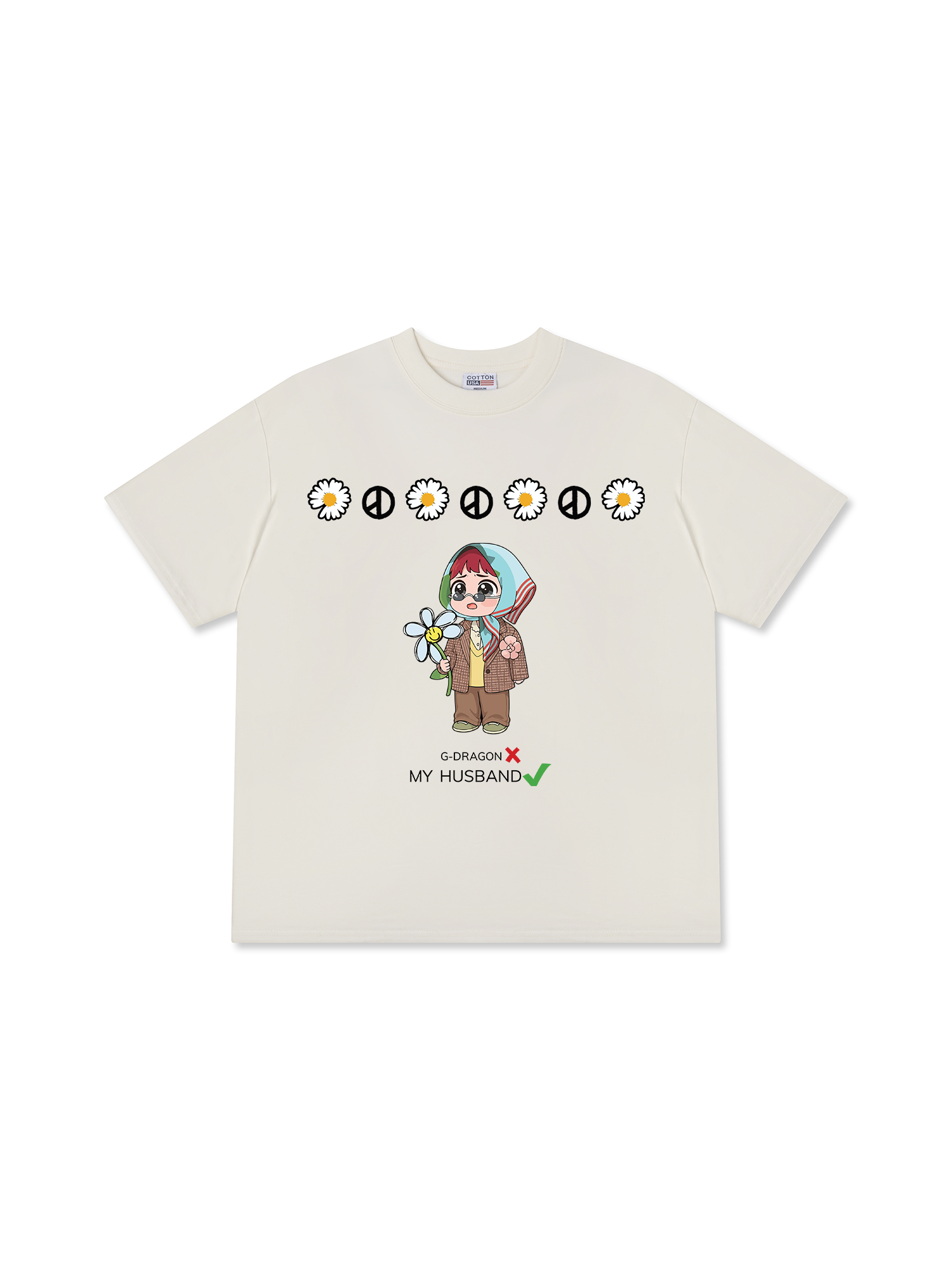 Áo Thun Relaxed Fit Idol G-Dragon My Husband Chibi Art