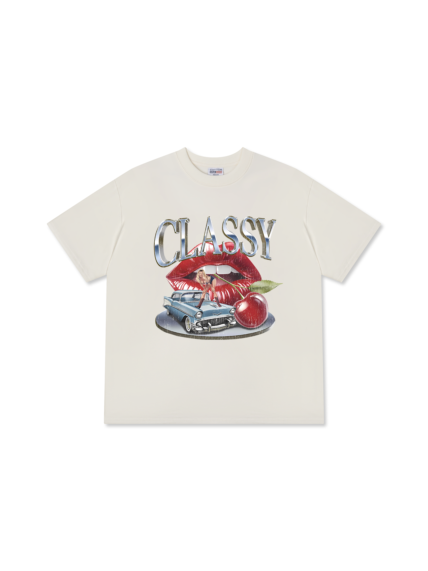 Áo Thun Relaxed Fit Cherry Vintage Classy