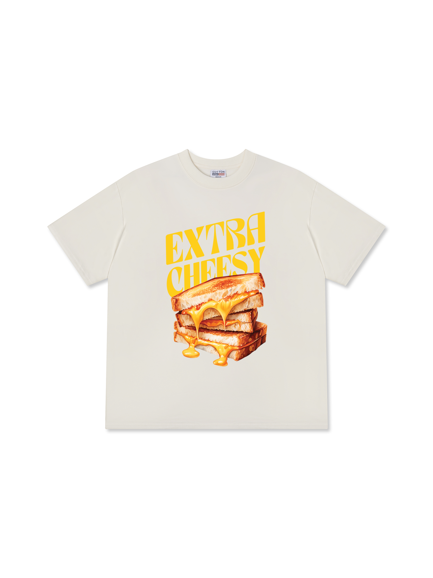 Áo Thun Relaxed Fit Yummy Mood Extra Cheesy