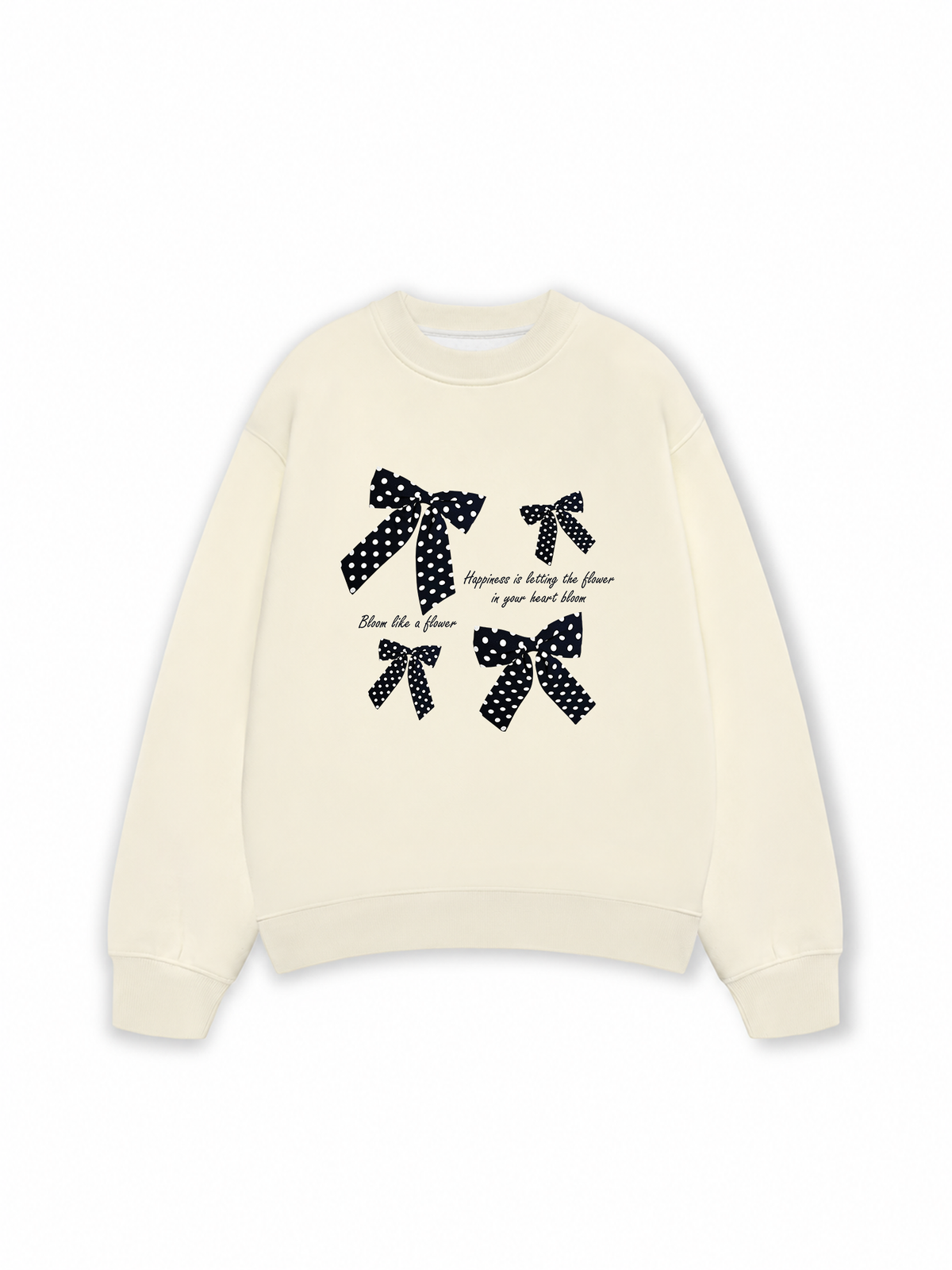 Áo Sweater Nỉ Hai Da Dotty Mood Lovely Bloom Ribbon