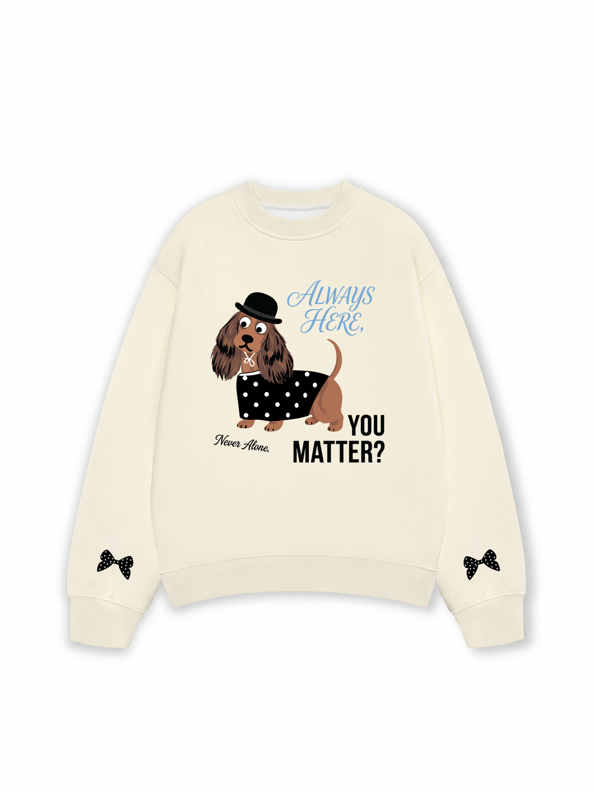 Áo Sweater Nỉ Hai Da Dotty Mood Polka Dot Puppy Classic