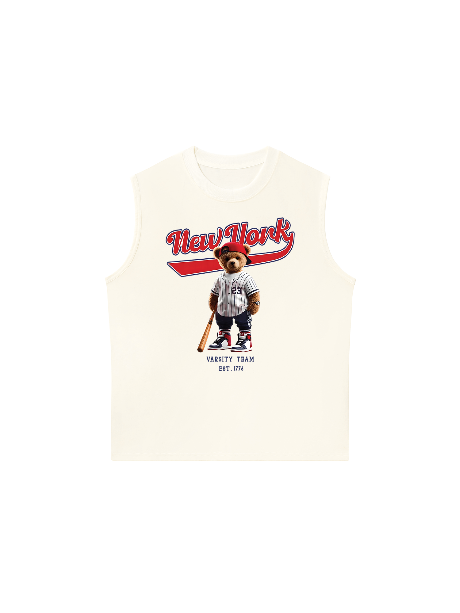 Áo Ba Lỗ Relaxed Fit Baseball New York Teddy