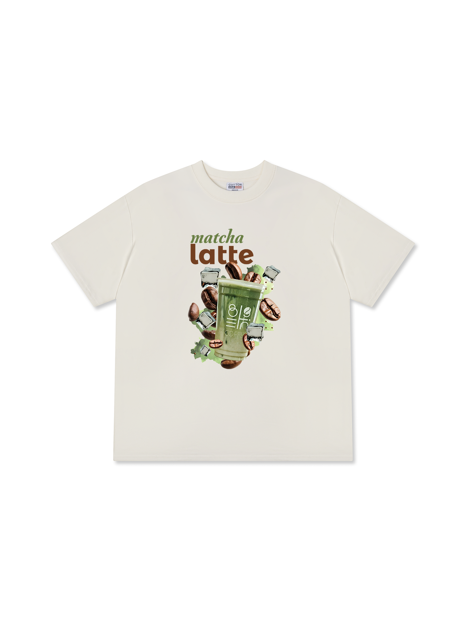 Áo Thun Relaxed Fit Daily Cup Matcha Latte