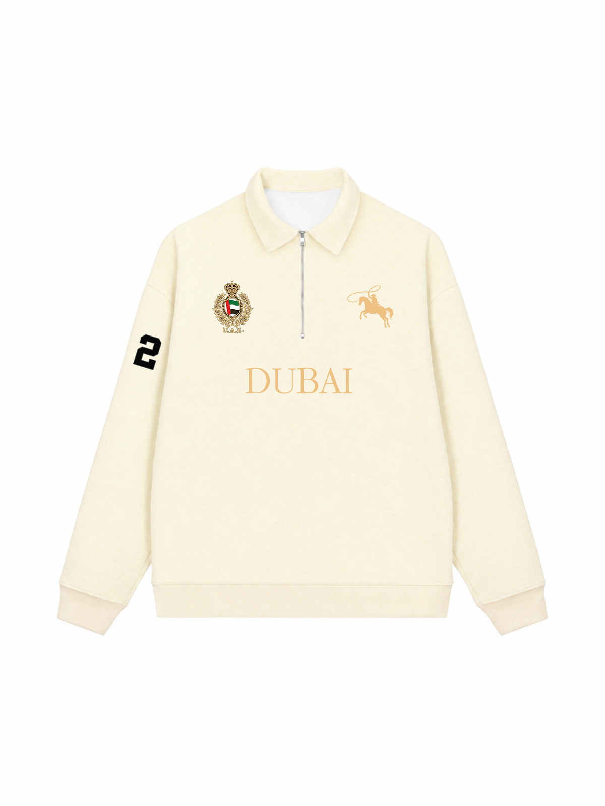 Áo Sweater Polo Nỉ Hai Da  Vintage Dubai