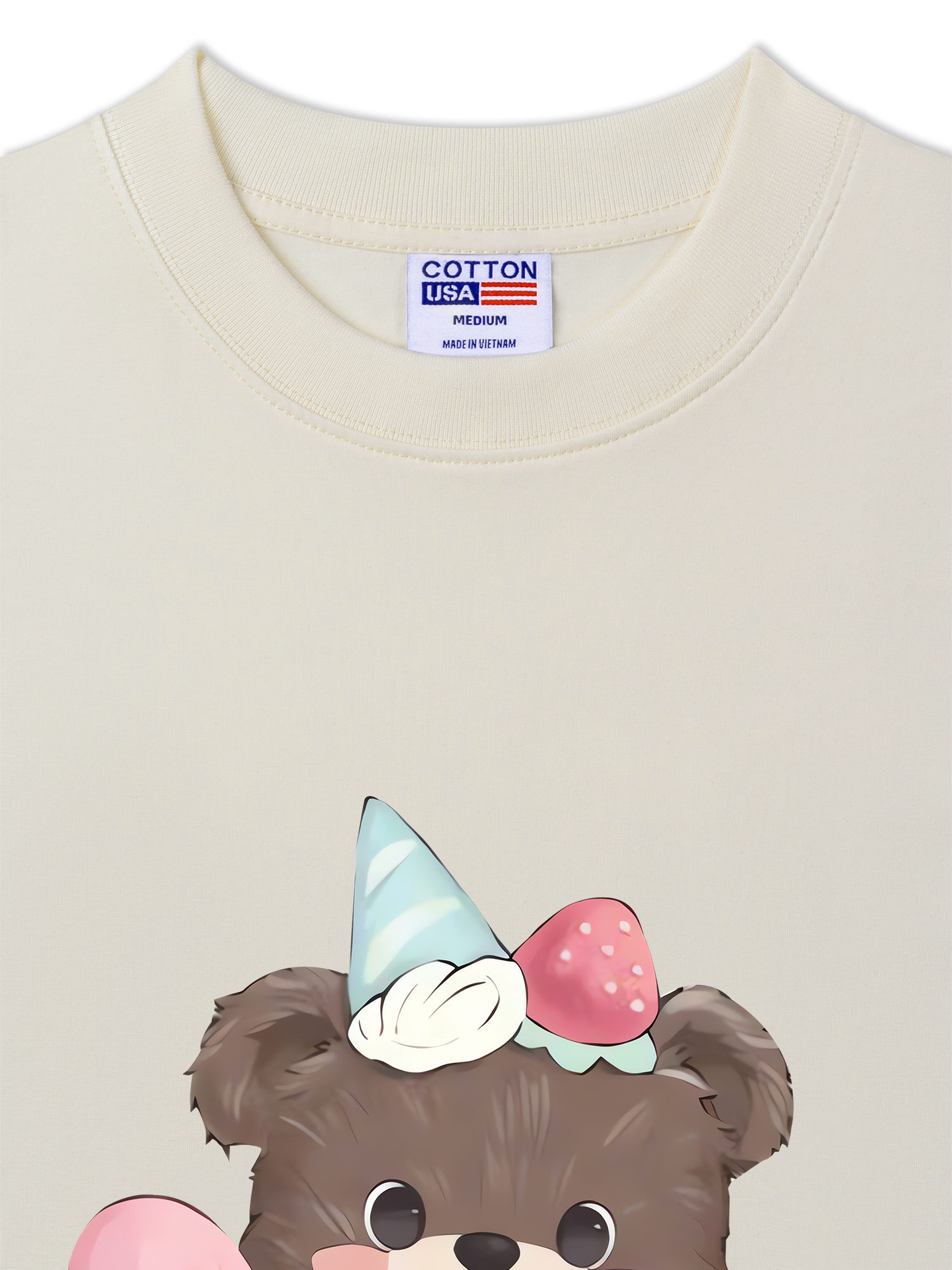 Áo Thun Relaxed Fit Soft Paw Strawberry Bear