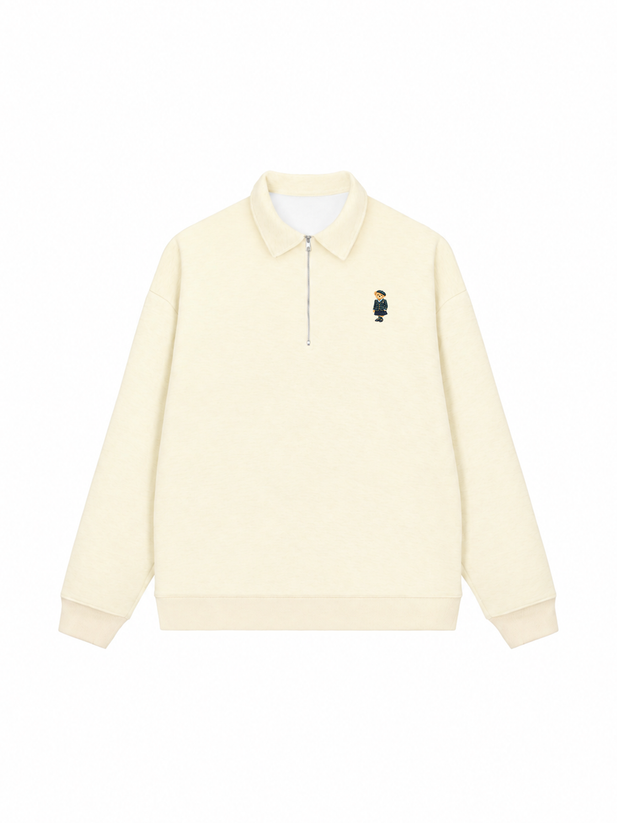 Áo Sweater Polo Nỉ Hai Da Bear Three