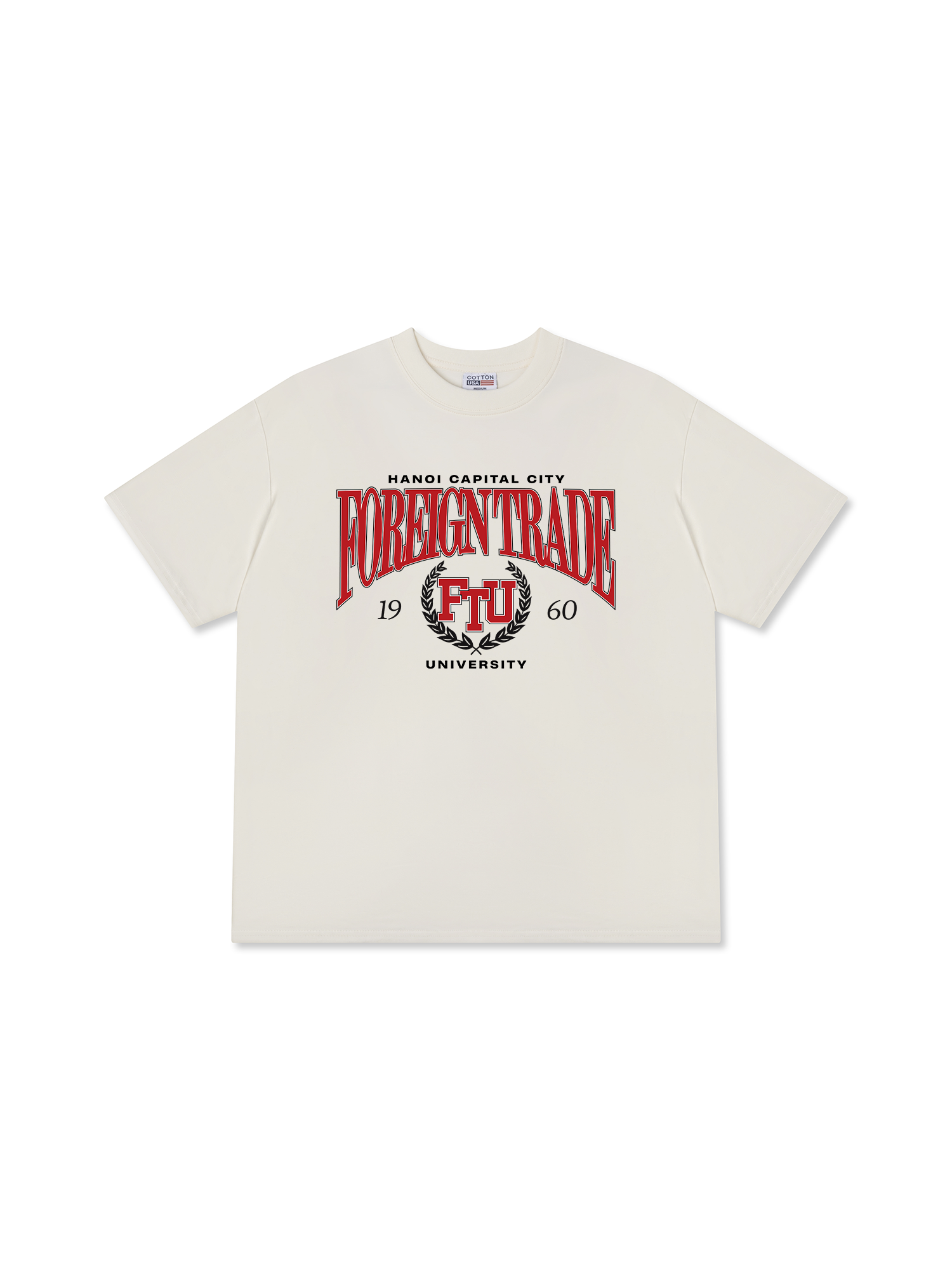 Áo Thun Relaxed Fit Foreign Trade University