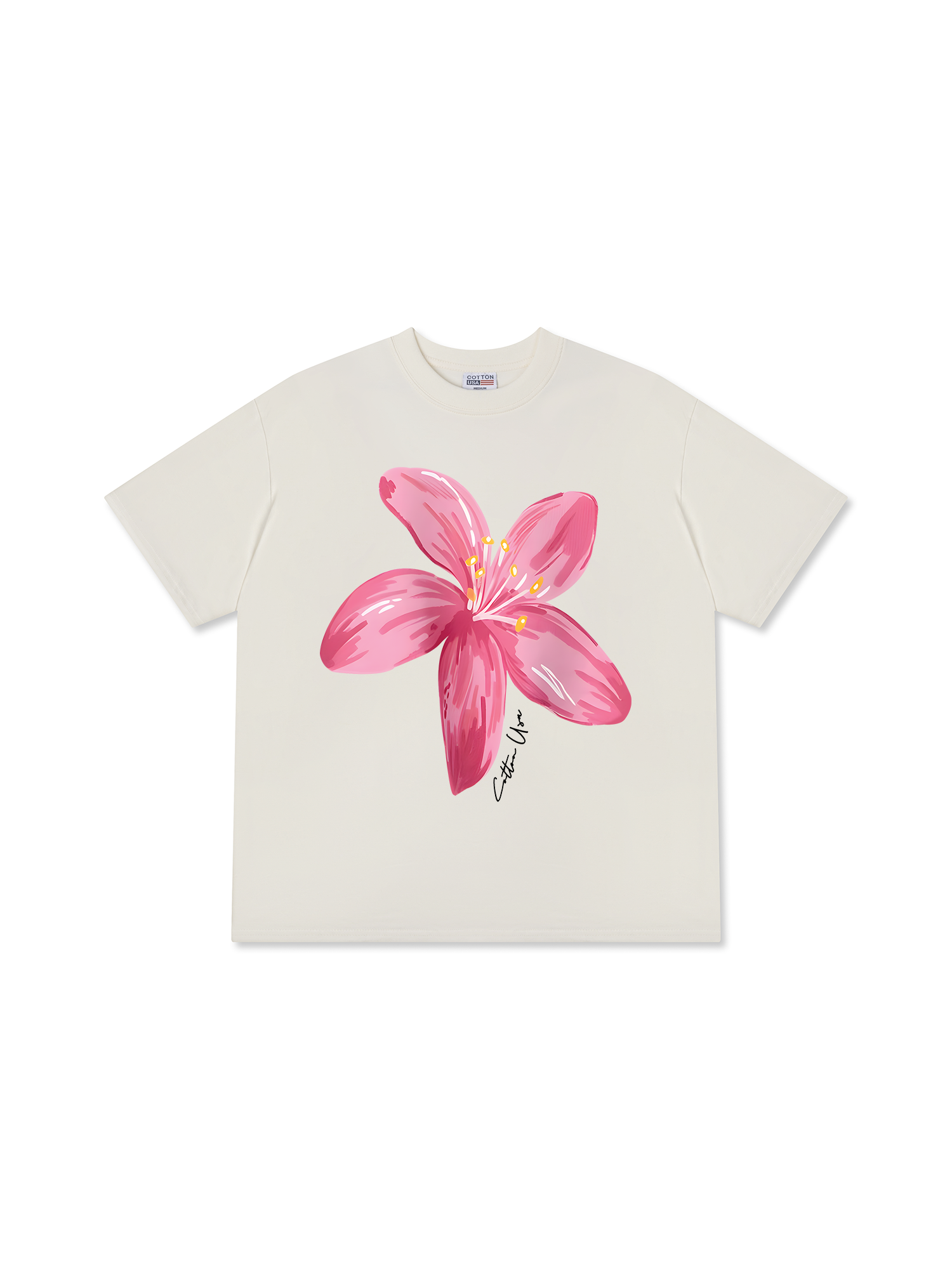 Áo Thun Relaxed Fit Floral Pink Flower