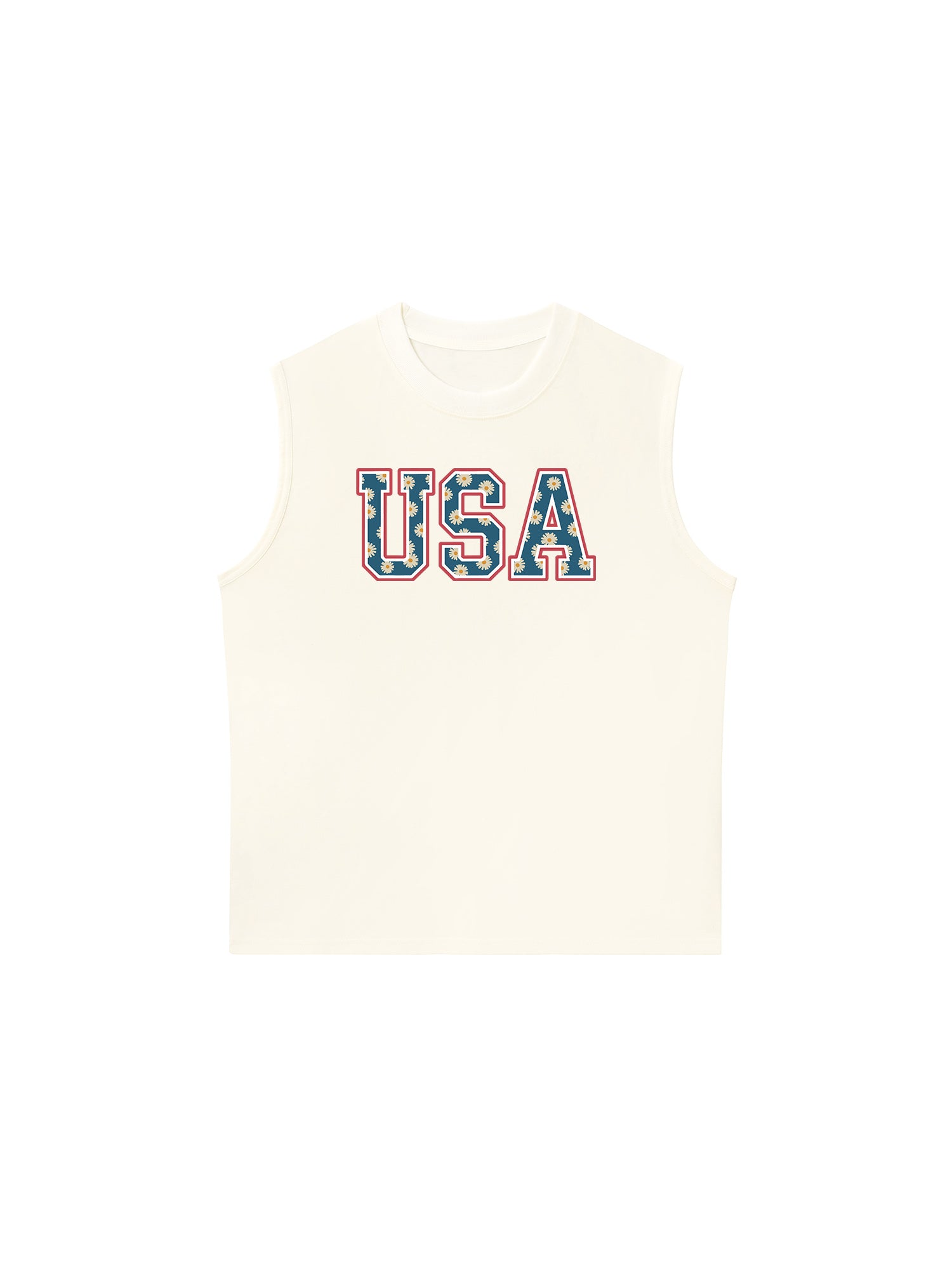 Áo Ba Lỗ Relaxed Fit USA Daisy Season
