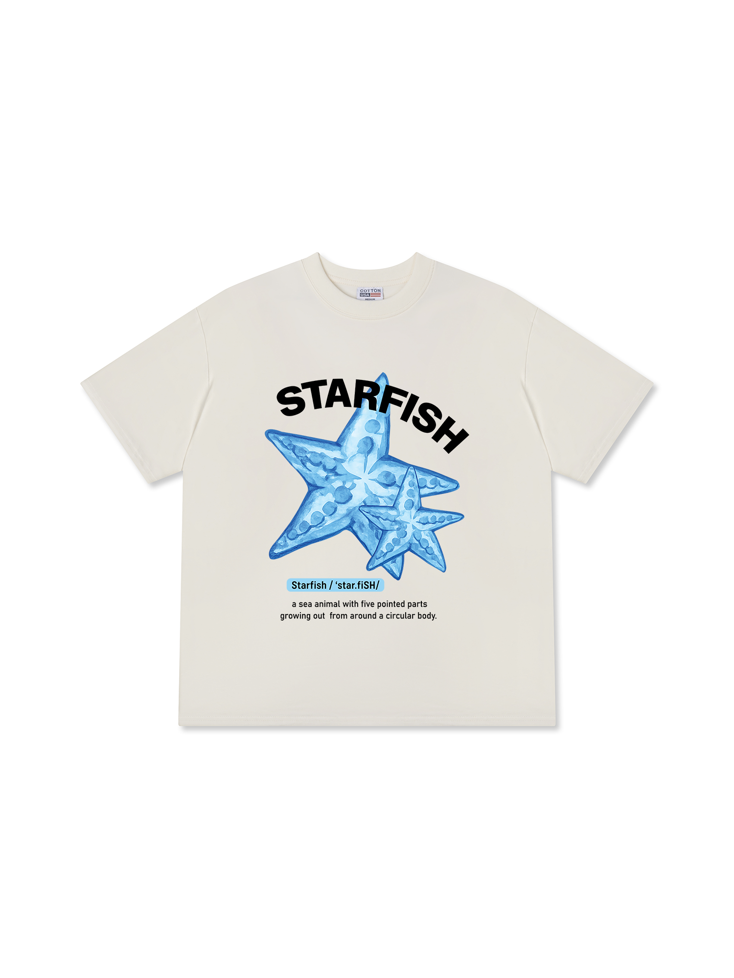 Áo Thun Relaxed Fit Tropical Bing Blue Starfish
