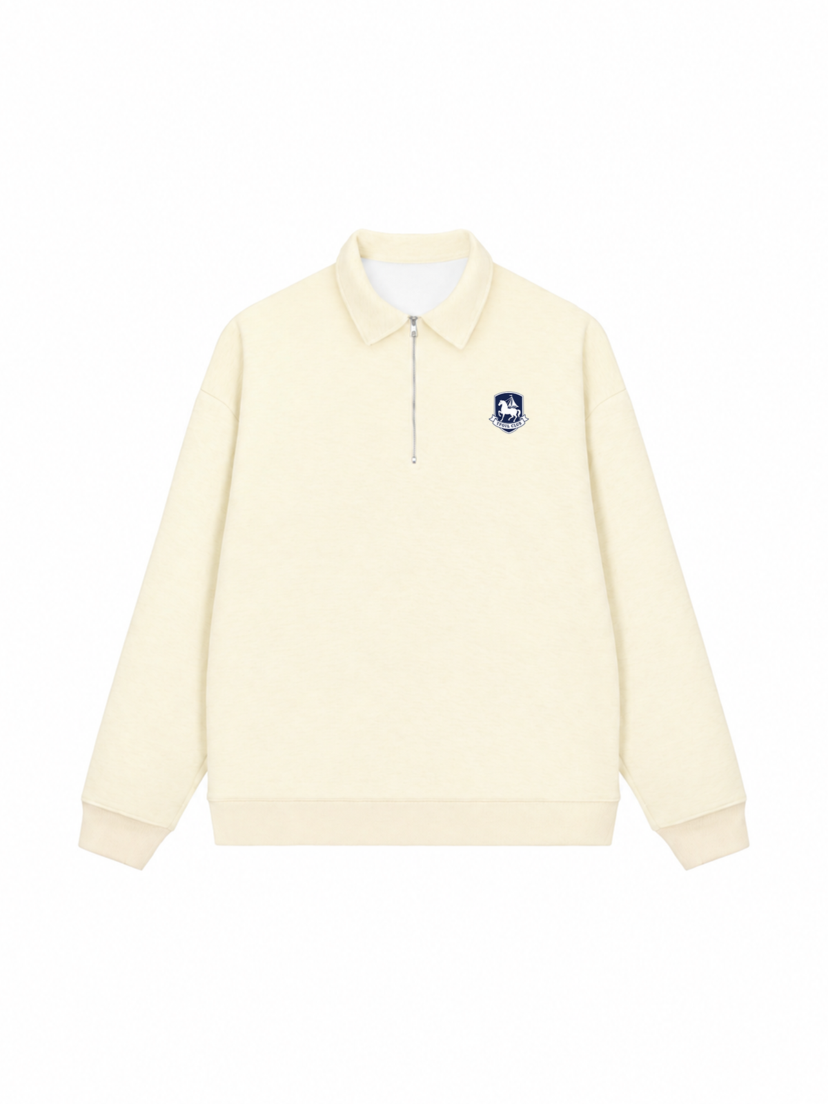 Áo Sweater Polo Nỉ Hai Da Horse Logo