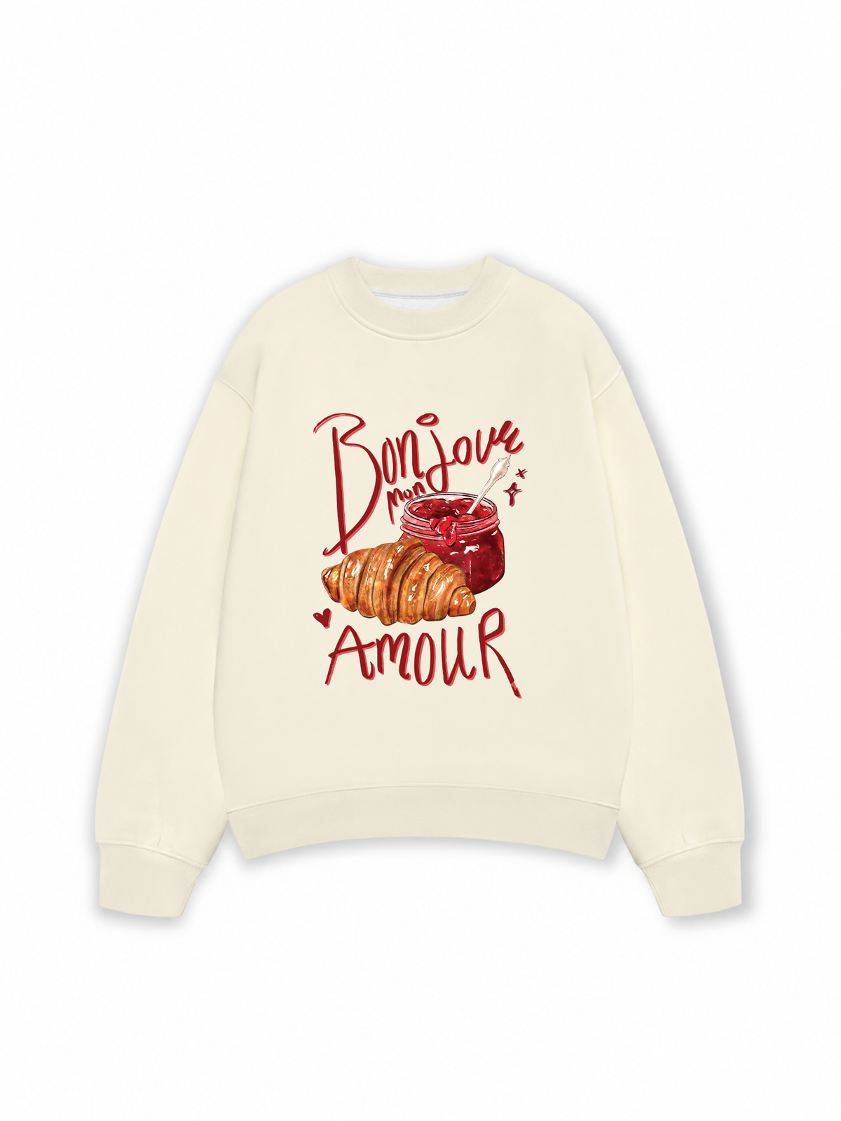 Áo Sweater Nỉ Hai Da Yummy Mood Bonjour Amour