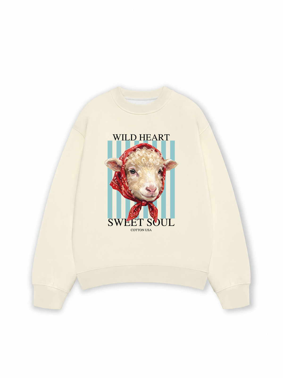 Áo Sweater Nỉ Hai Da Farm Wild Heart Sweet Soul