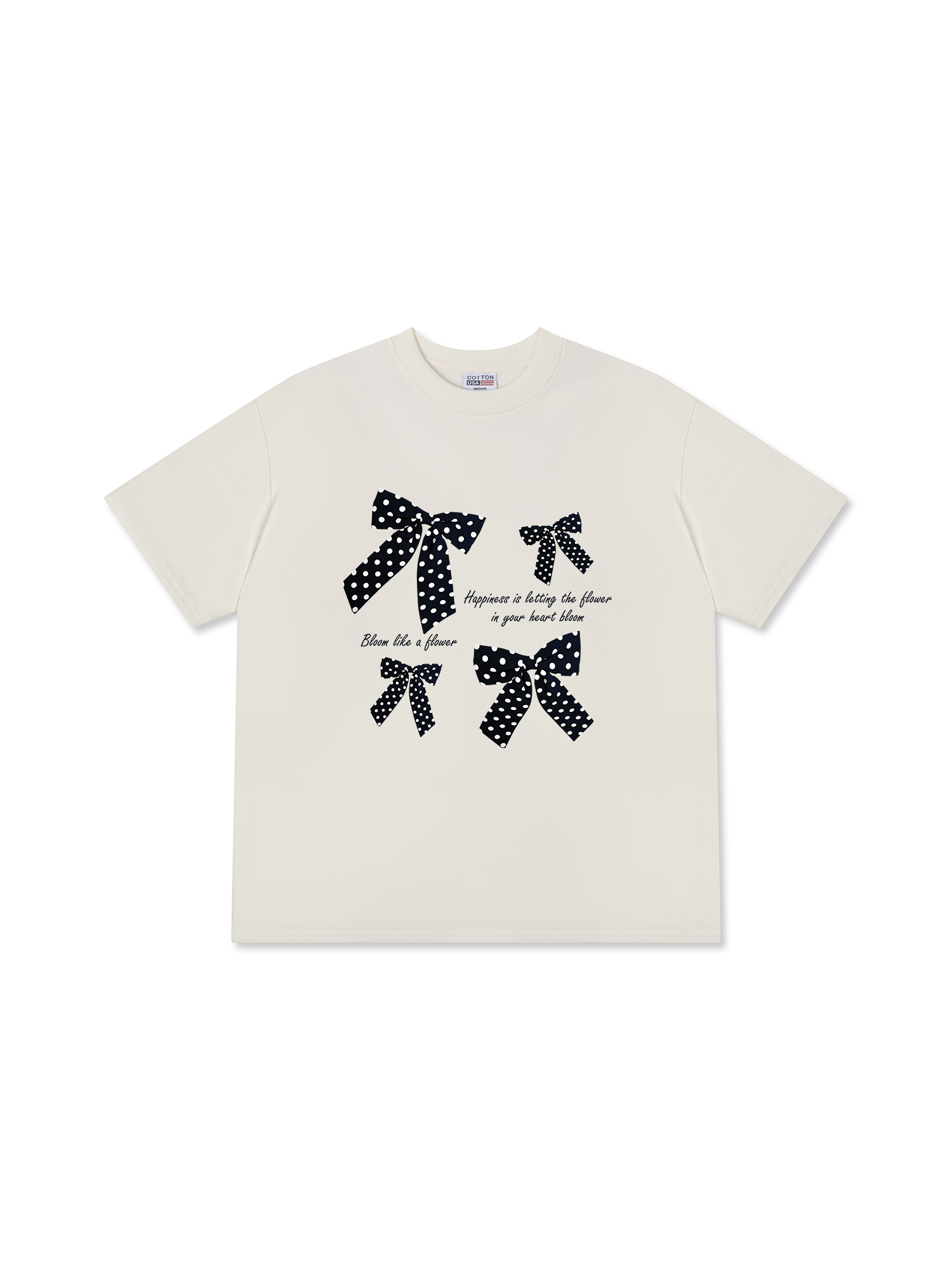 Áo Thun Relaxed Fit Dotty Mood Lovely Bloom Ribbon