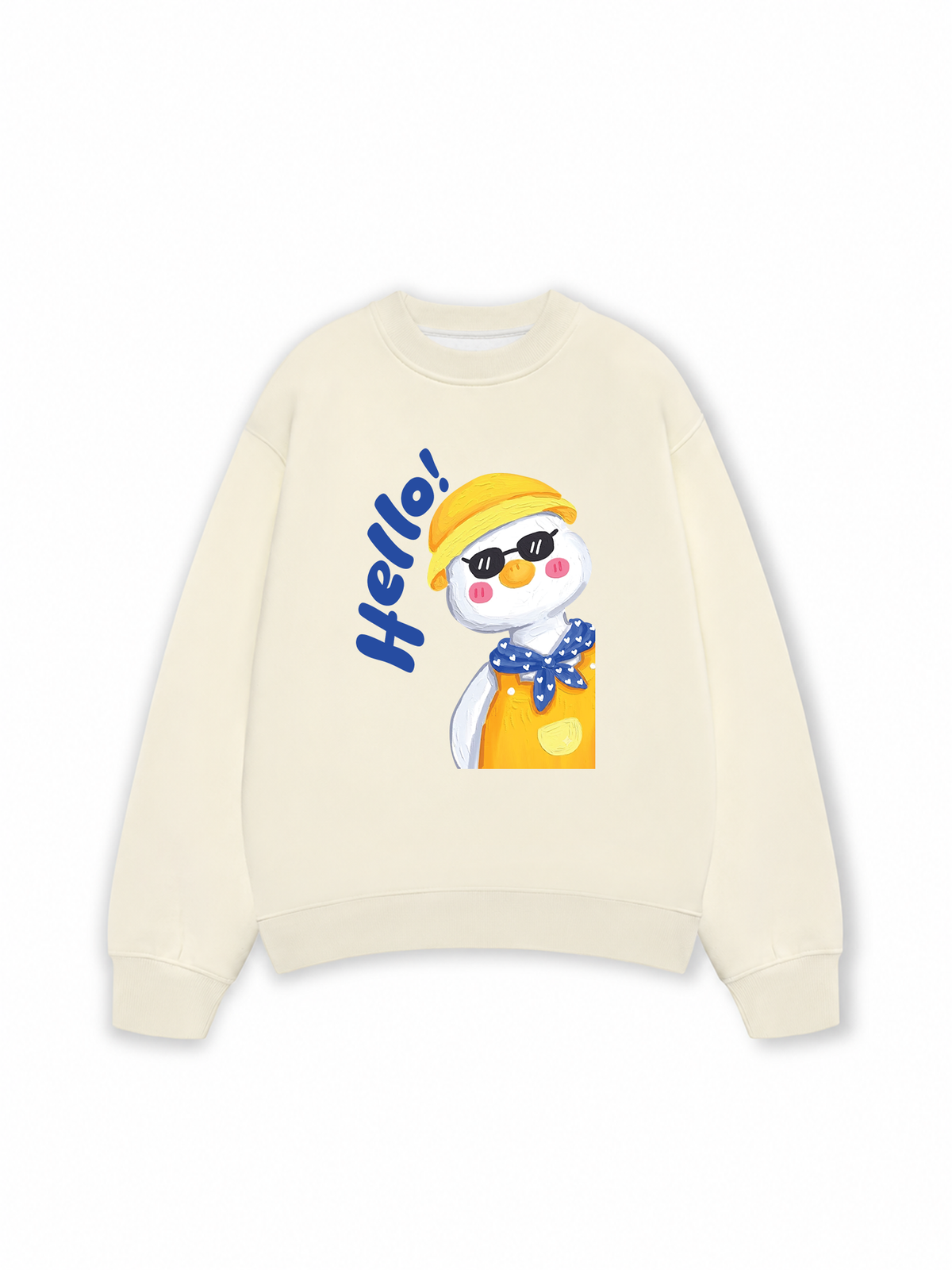 Áo Sweater Nỉ Hai Da Farm Hello Duck