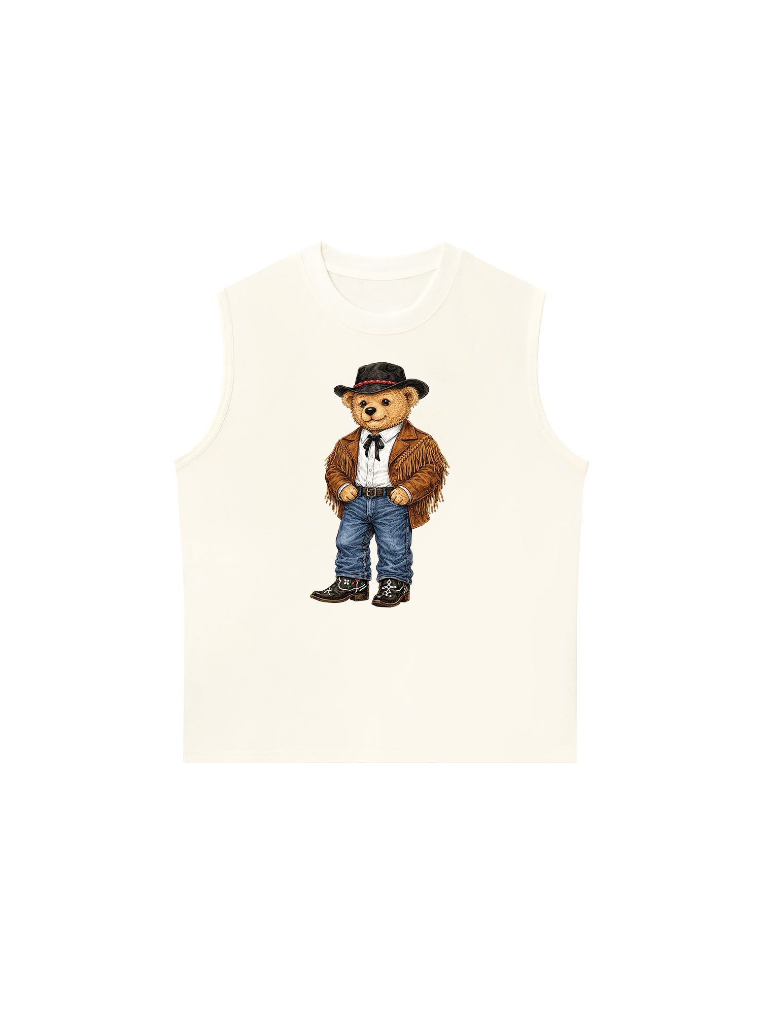 Áo Ba Lỗ Relaxed Fit Cowhide Bear