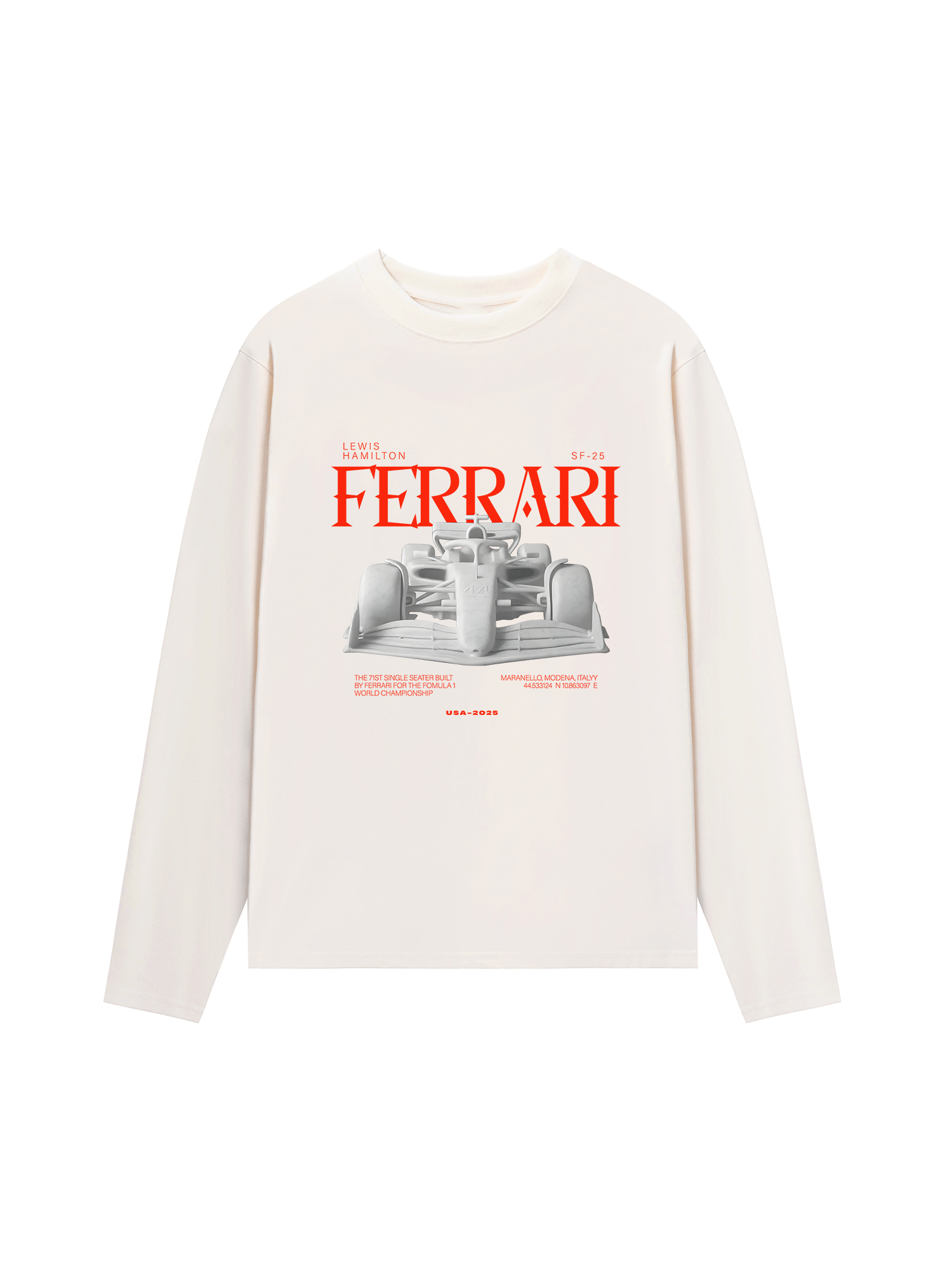 Áo Thun Dài Tay Ferrari Maranello Modena