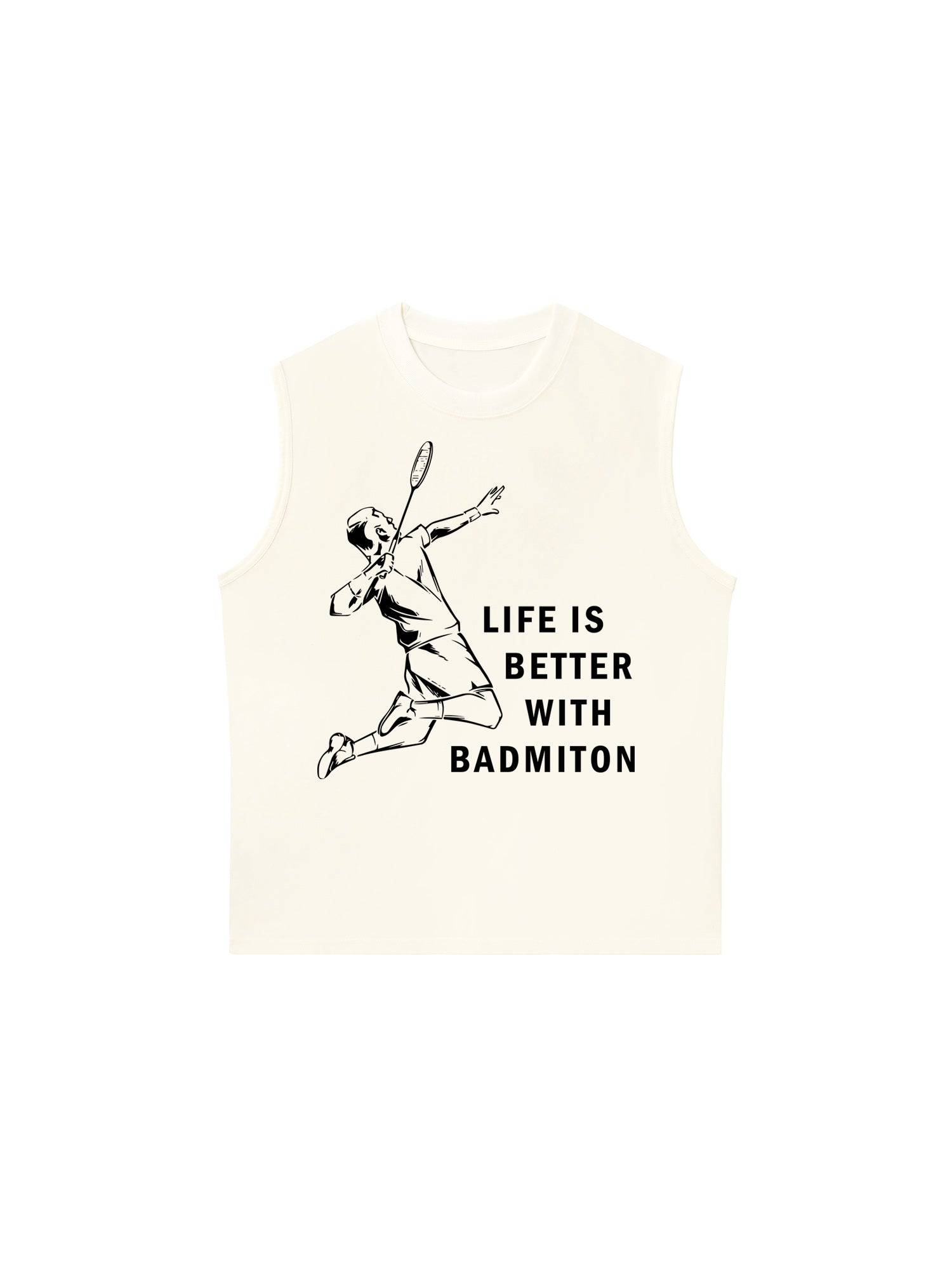 Áo Ba Lỗ Relaxed Fit Badminton Life Is Better With Badminton
