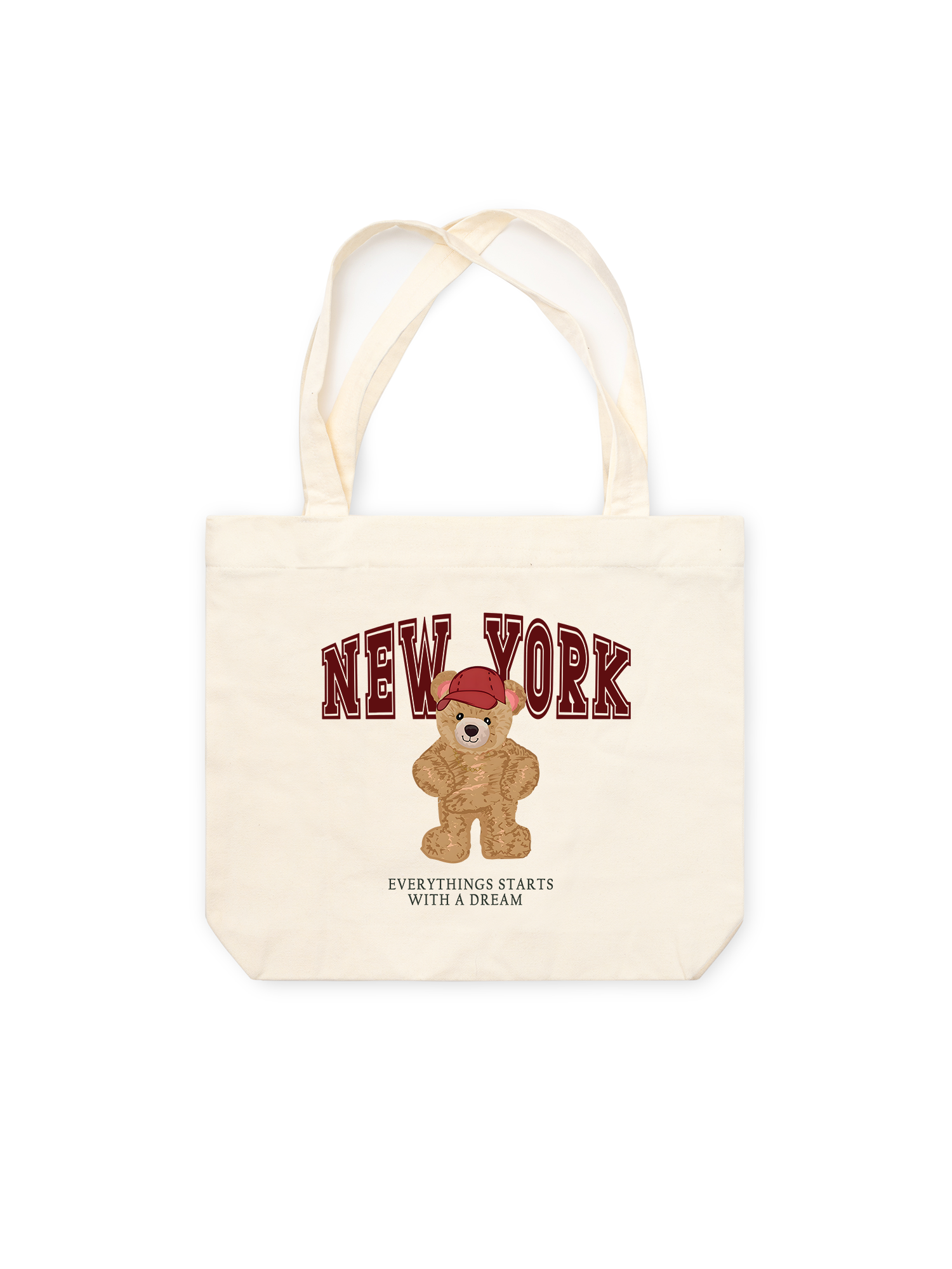 Túi Tote City New York Red Bear